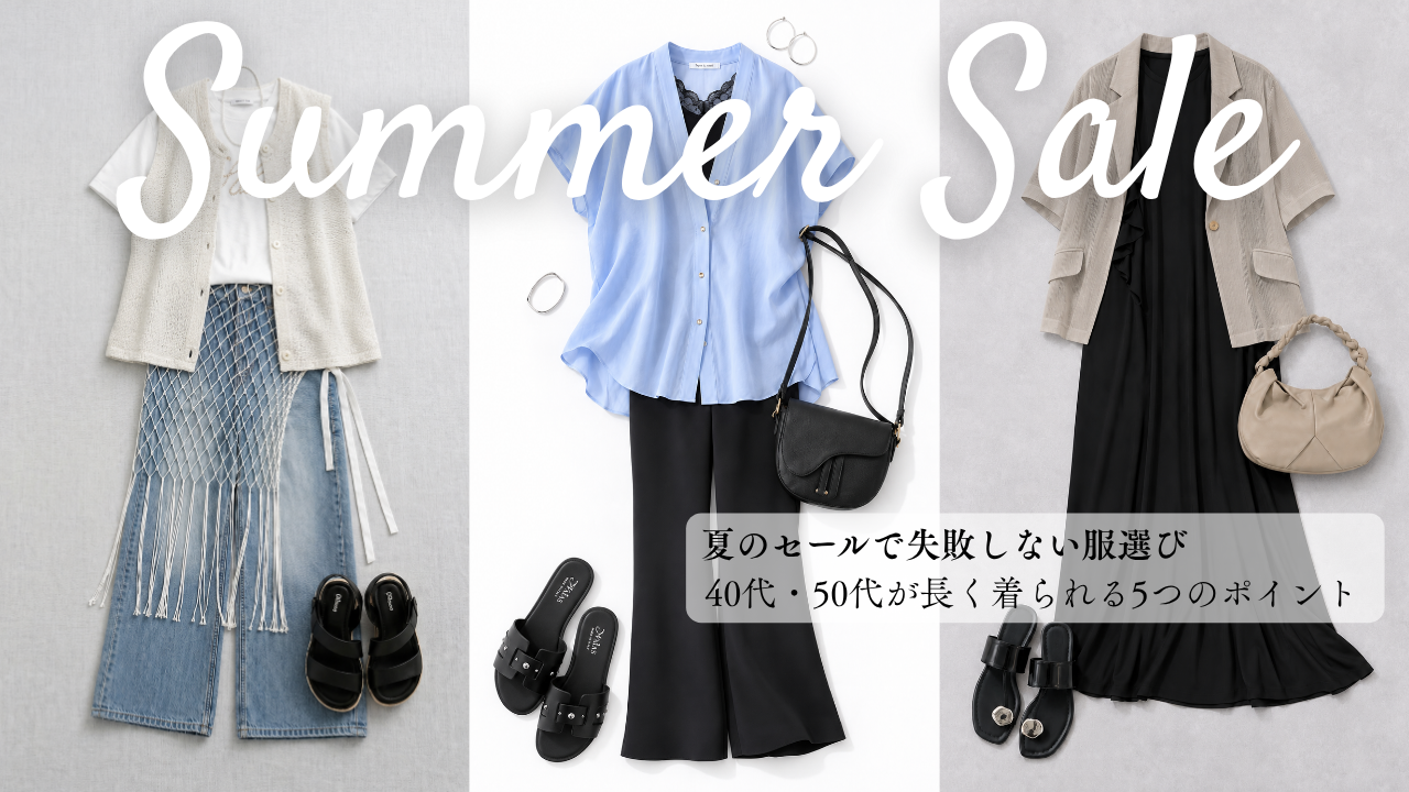 夏のセールで失敗しない服選び|40代・50代が長く着られる5つのポイント