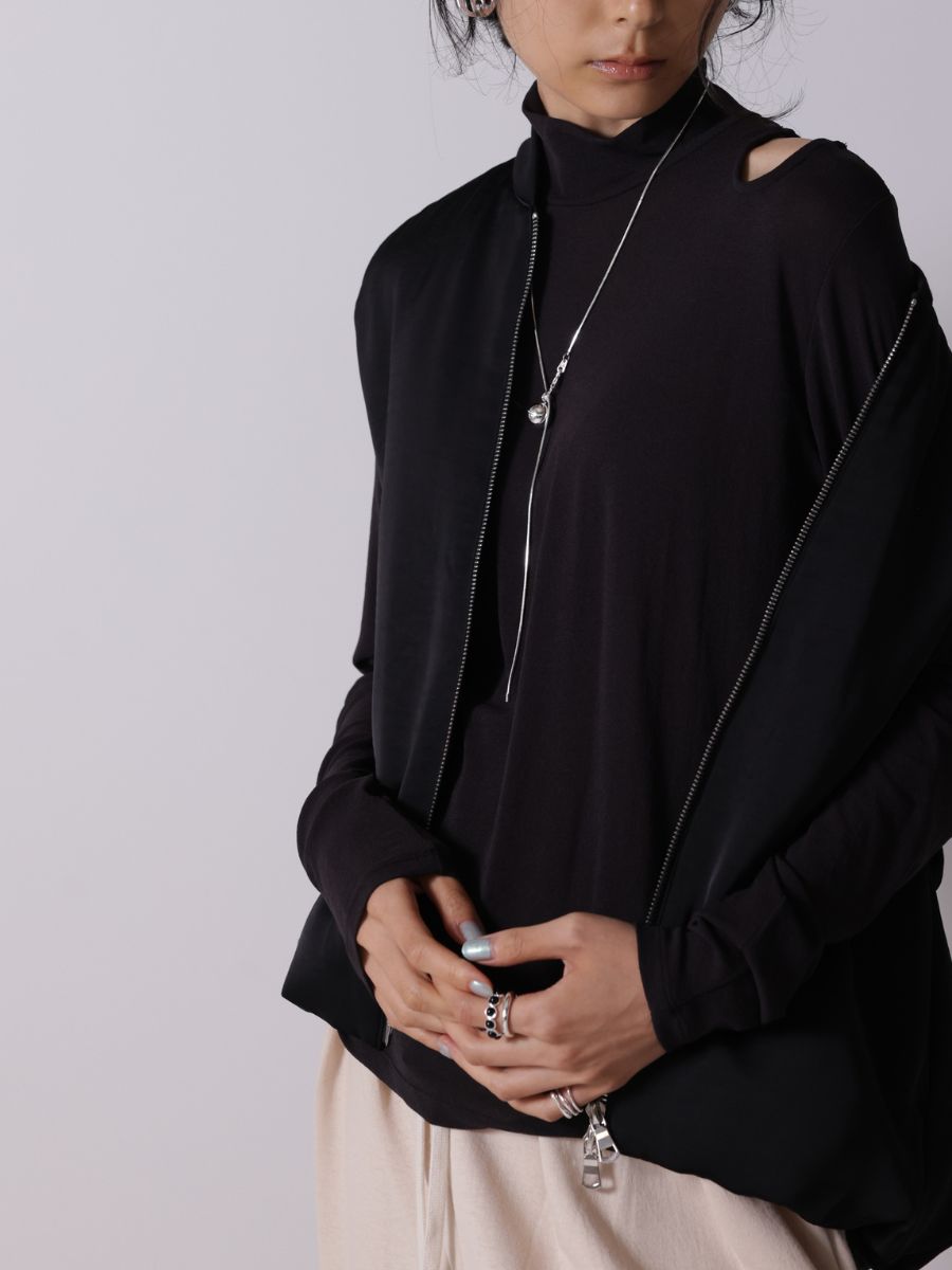 【CHIGNON】オーバル&ボールトップネックレス/0055-348SH