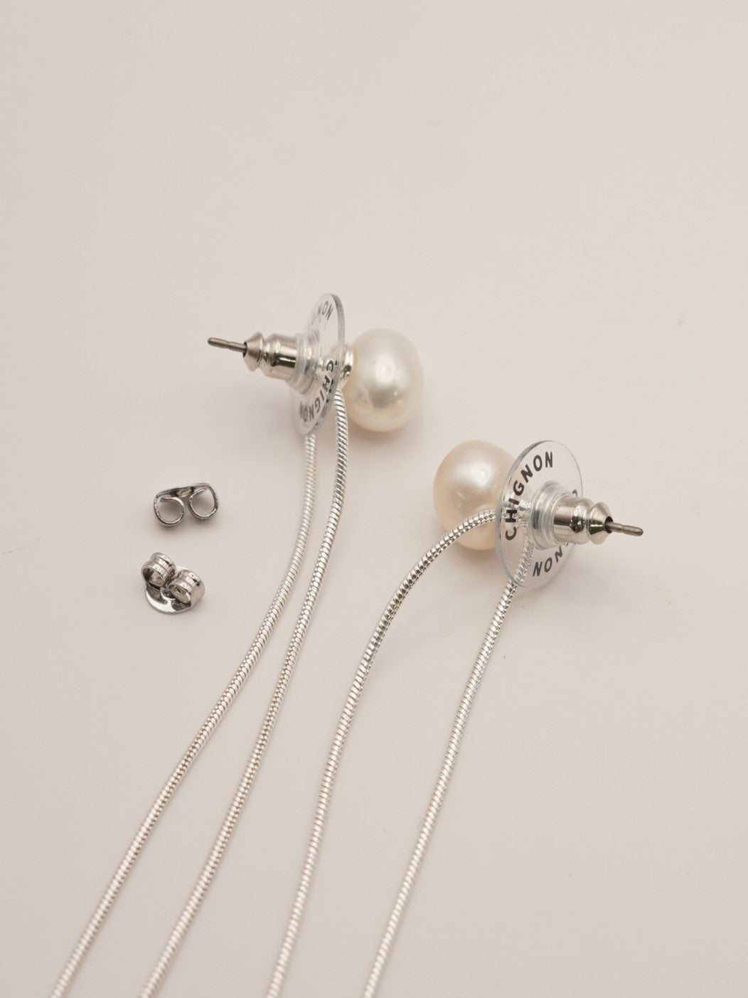 【CHIGNON】淡水&チェーン2WAYピアス/0056-517SH