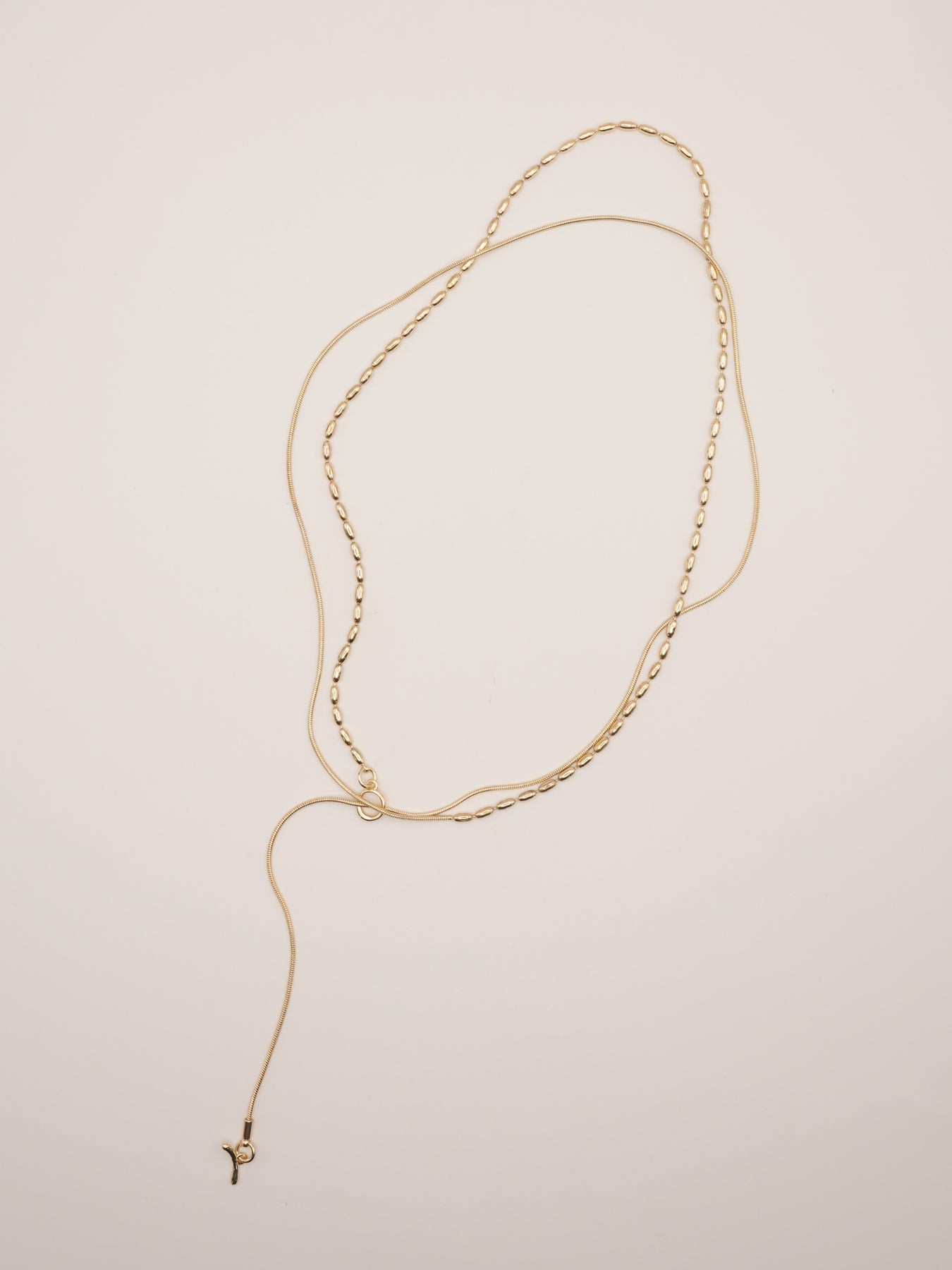 【CHIGNON】ロング2チェーンマンテルネックレス/0056-520SH