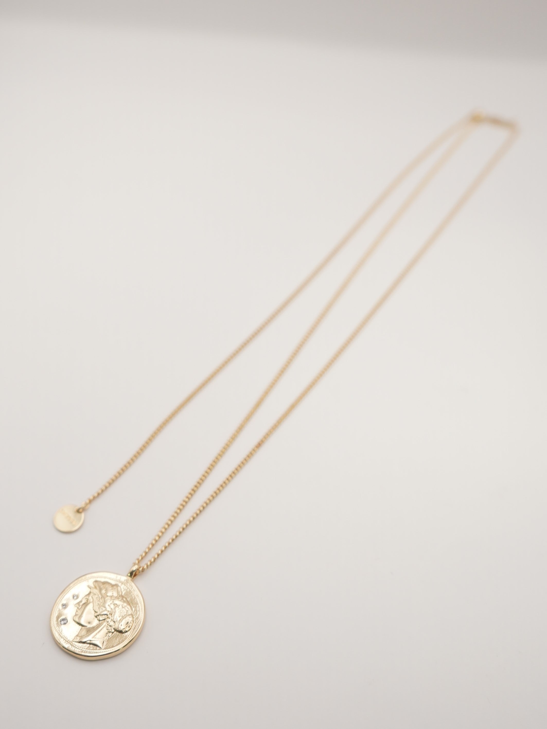 【CHIGNON】石入りコインネックレス/0061-118SH