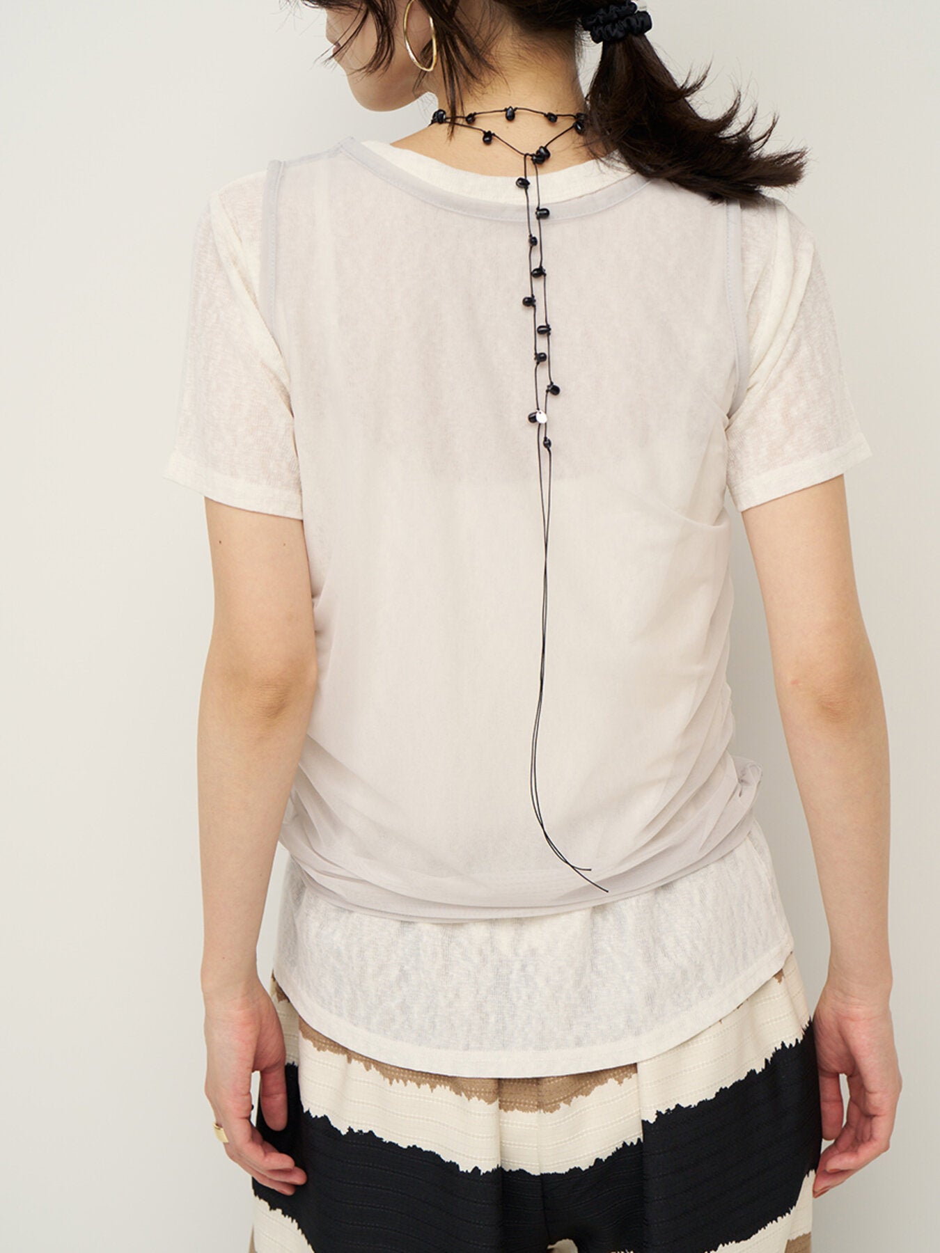 【再入荷予約】【CHIGNON】ドロップガラスコードネックレス/0062-437-5SH