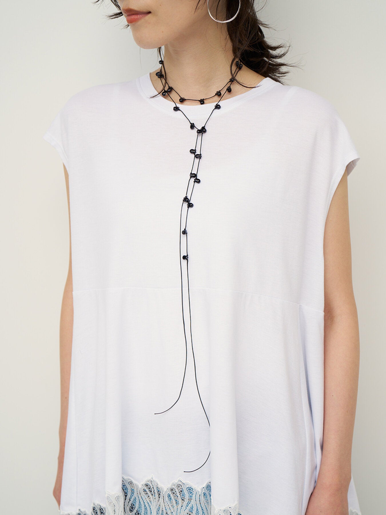 【再入荷予約】【CHIGNON】ドロップガラスコードネックレス/0062-437-5SH