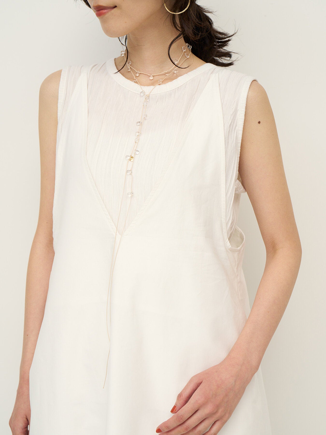 【再入荷予約】【CHIGNON】ドロップガラスコードネックレス/0062-437-5SH