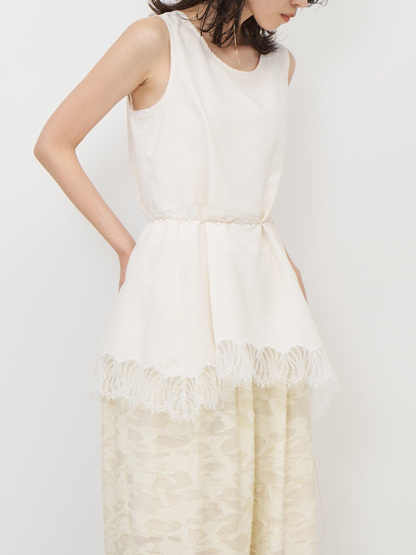 【再入荷予約】【CHIGNON】ドロップガラスコードネックレス/0062-437-5SH