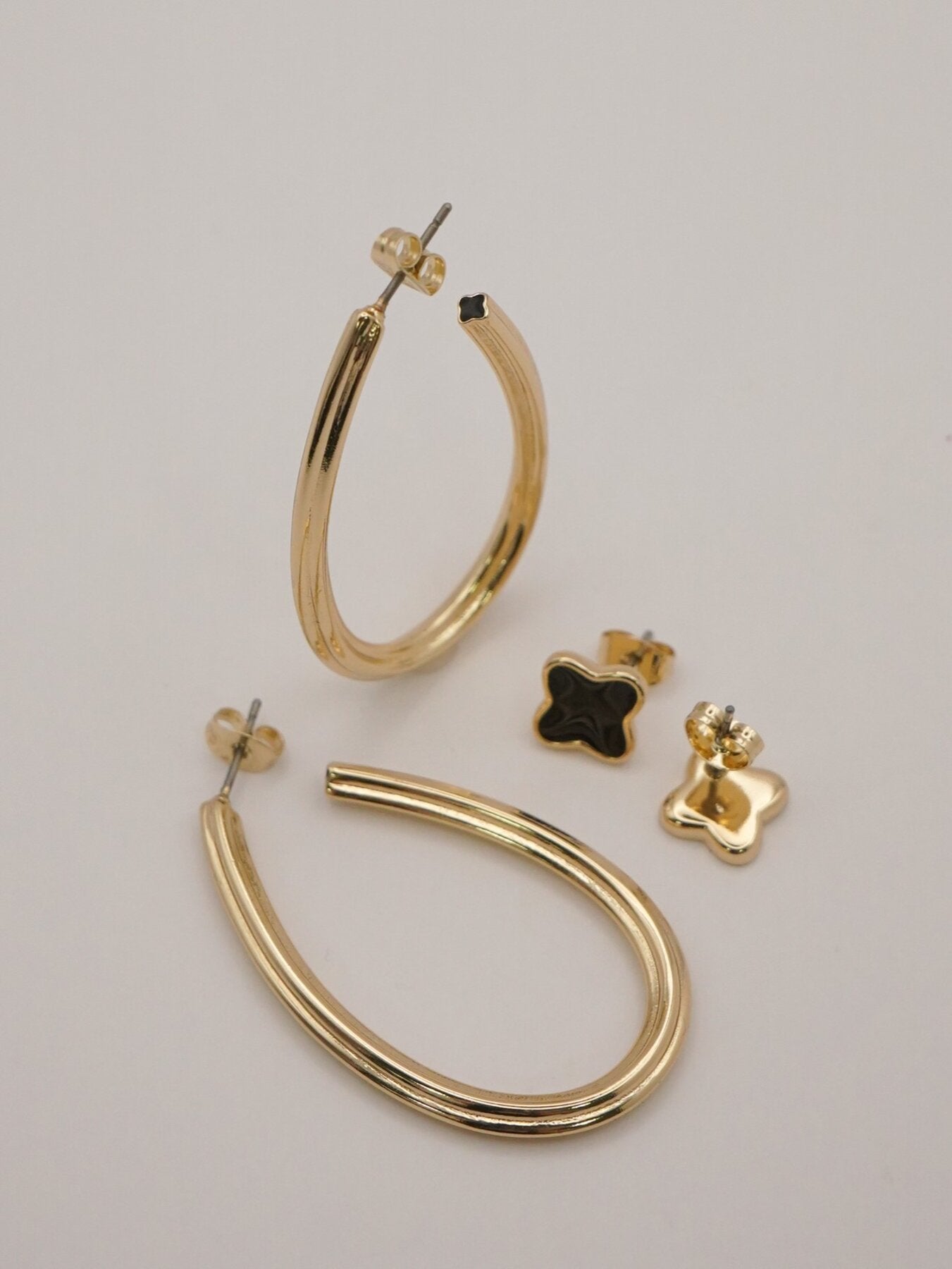【CHIGNON】クローバーフープピアス&ミニエポピアス/0065-452SH