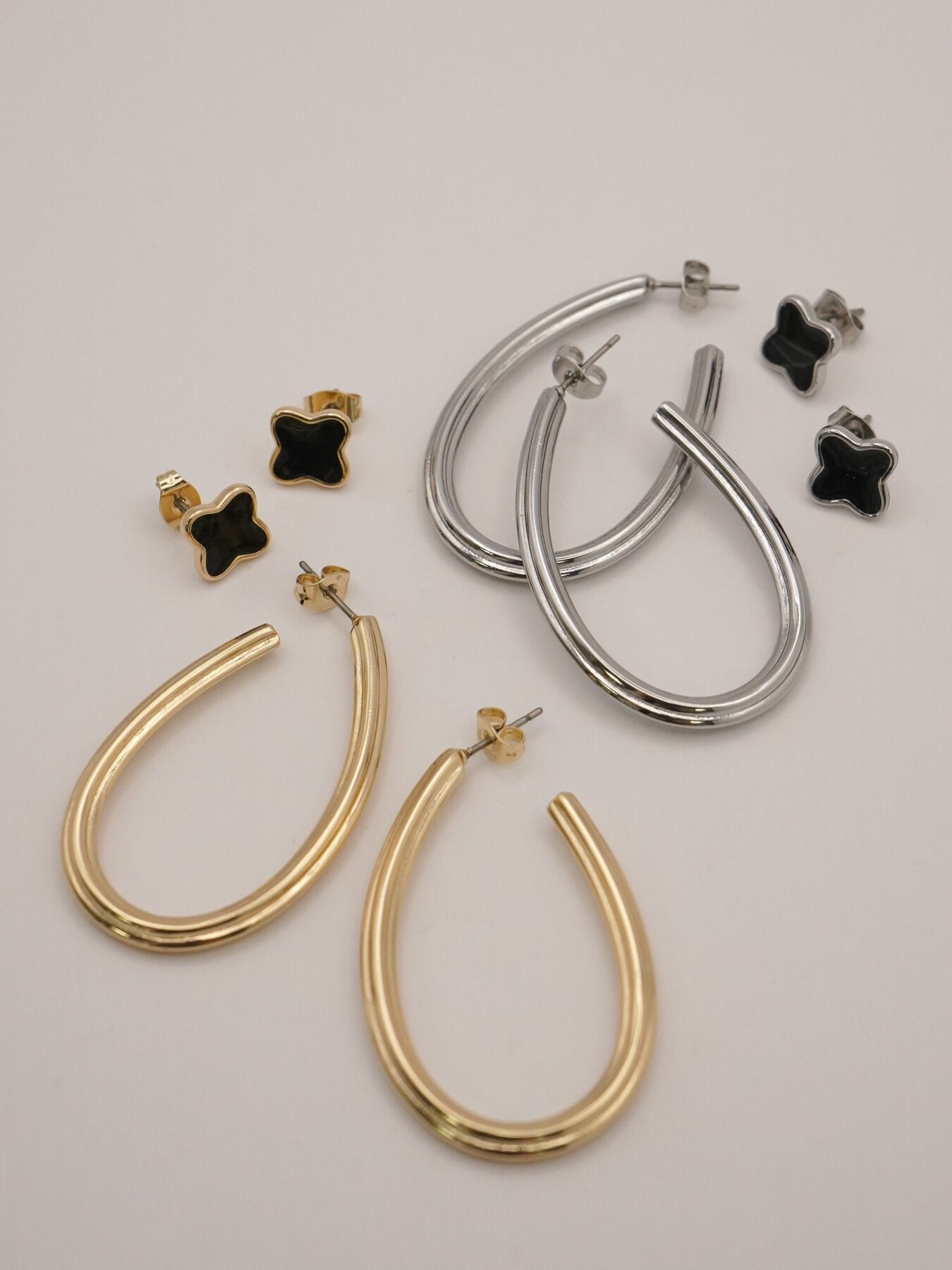【CHIGNON】クローバーフープピアス&ミニエポピアス/0065-452SH