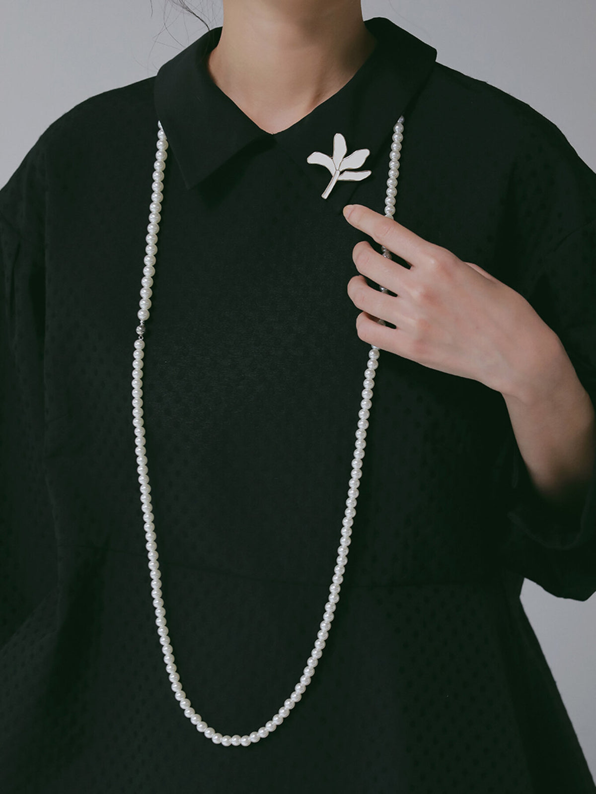 【CHIGNON】リーフエポブローチ&ネックレス/0066-785SH