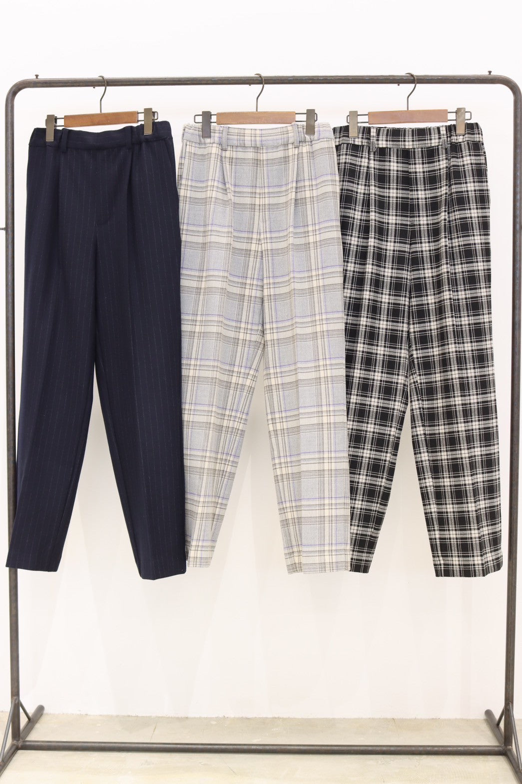 【LE MÉLANGE】2wayストレッチチェックタックパンツ/8553504