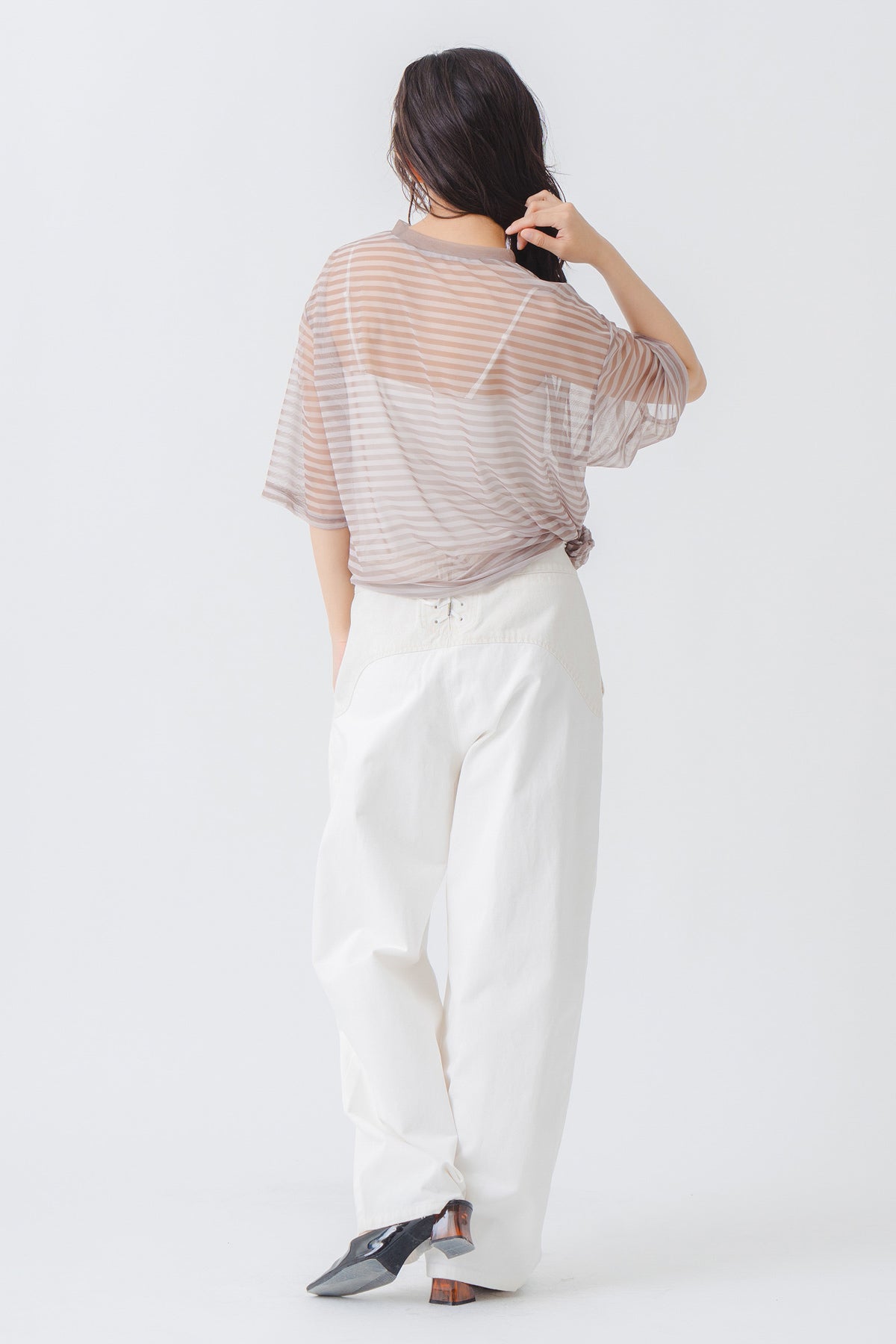 【WHYTO.】シアーボーダーT/WHT27HCS4034