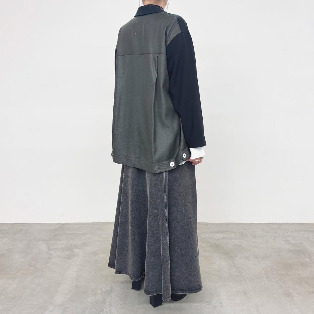 【NUS】スウェットデニムフレアスカート/552-36510