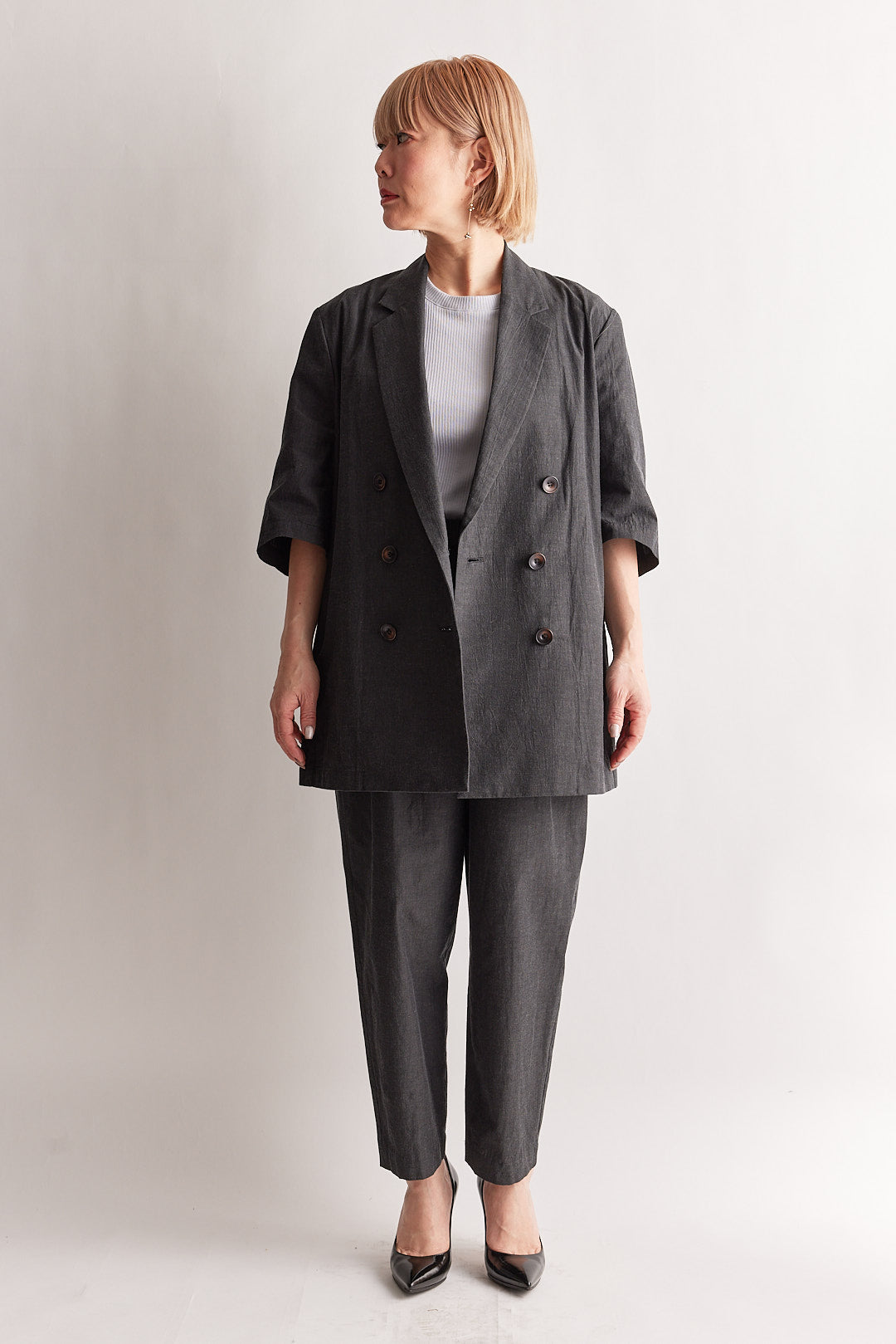 【STELLA CIFFON】コットンリネンMUgワッシャージャケット/ST2-26103