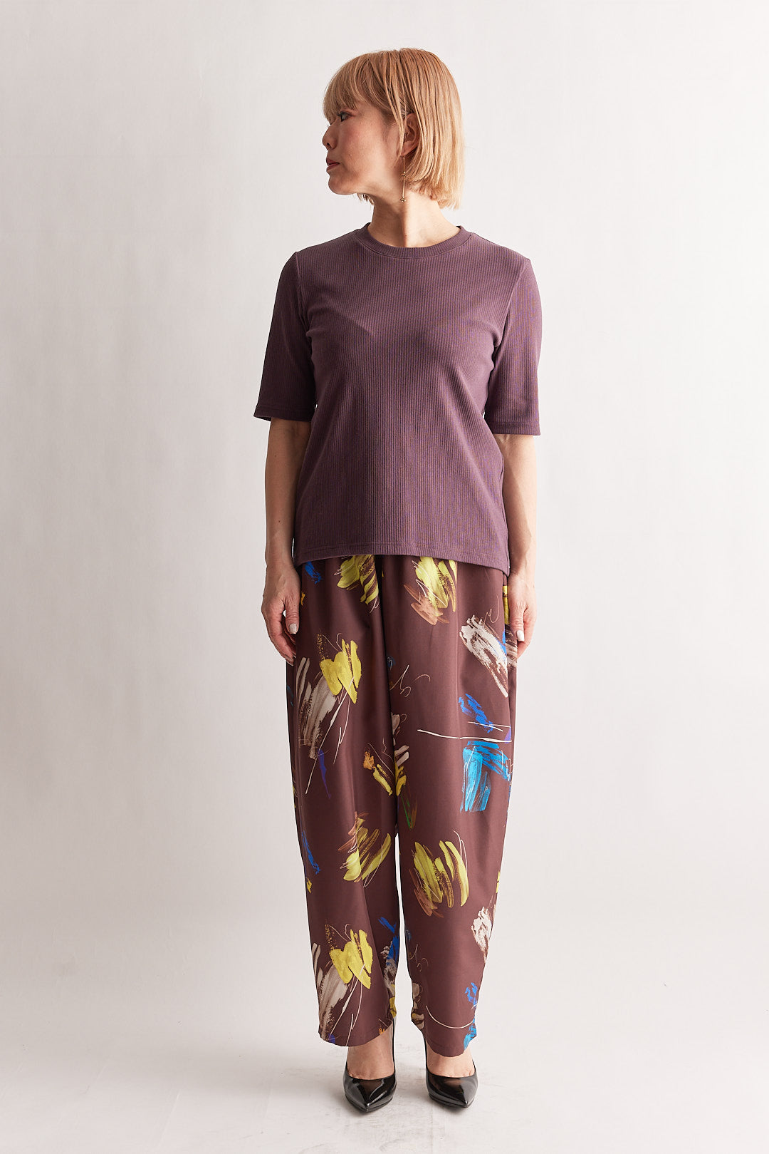 【STELLA CIFFON】ライフニューカラープリントパンツ/ST2-26204A