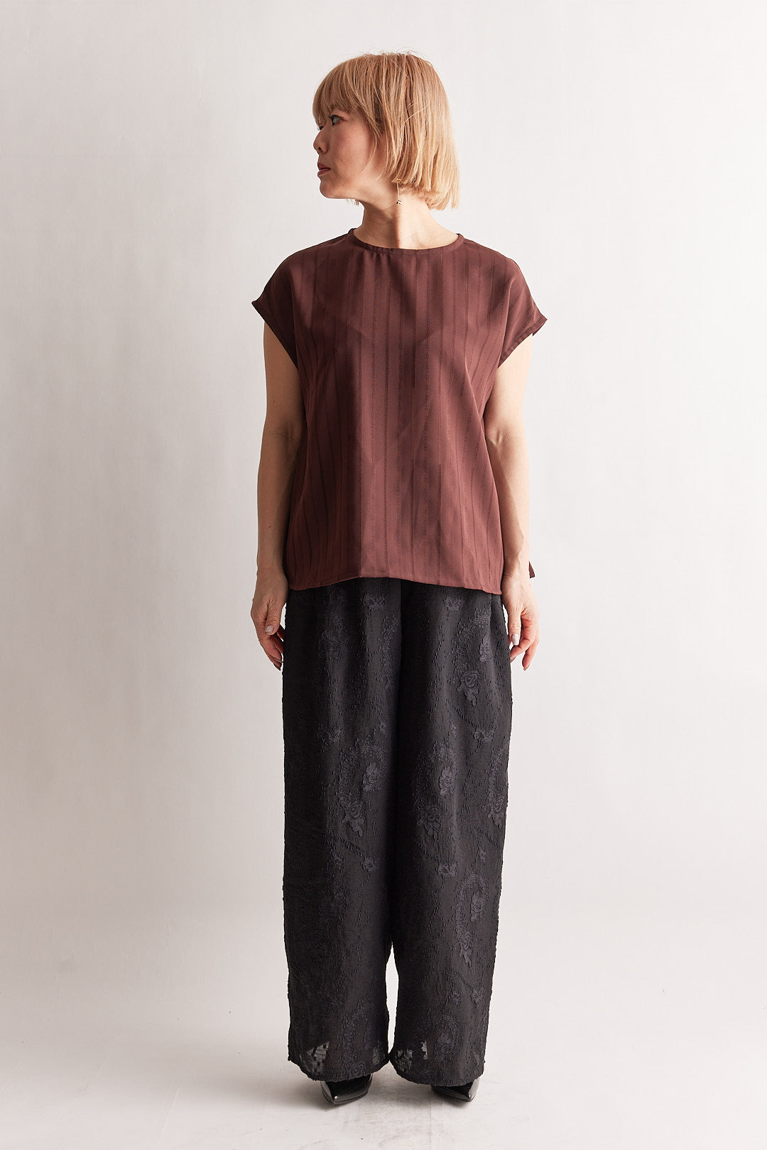 【STELLA CIFFON】ペイズリーカットジャガードパンツ/ST2-26206