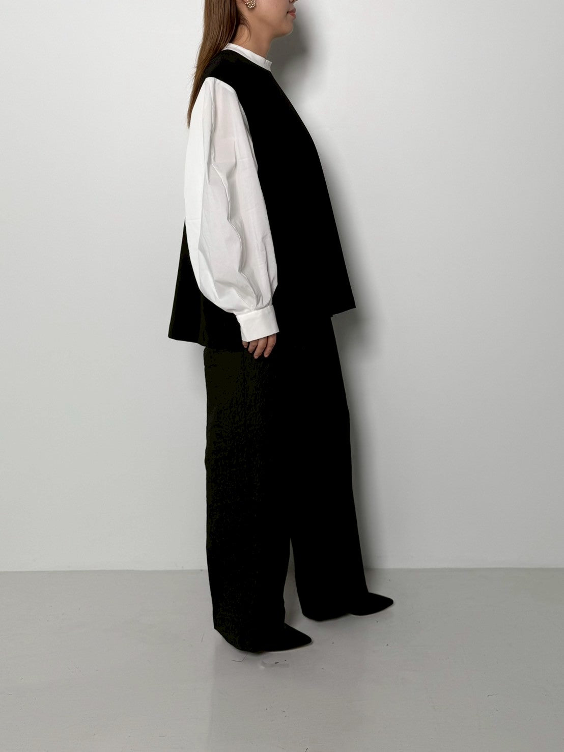 【CHIGNON】ボリューム袖ハイネックブラウス/1236-524-2MK