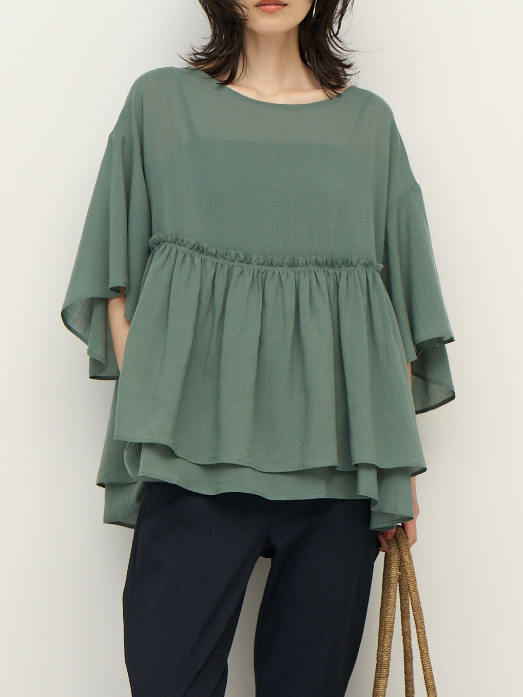 【CHIGNON】ダブルギャザオーバーブラウス/1262-317KK