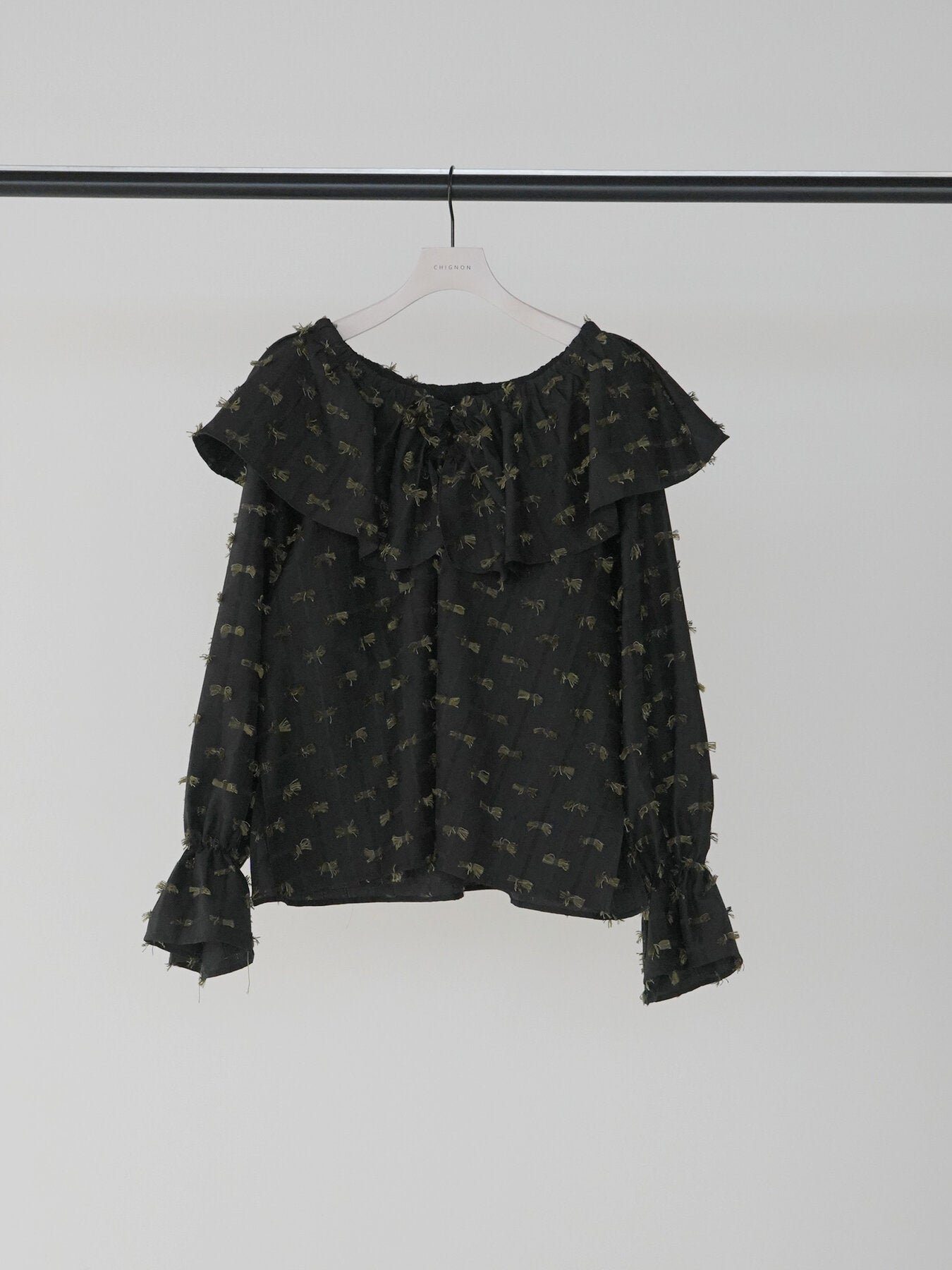 【CHIGNON】カットJQドロストカラーブラウス/1265-379NH