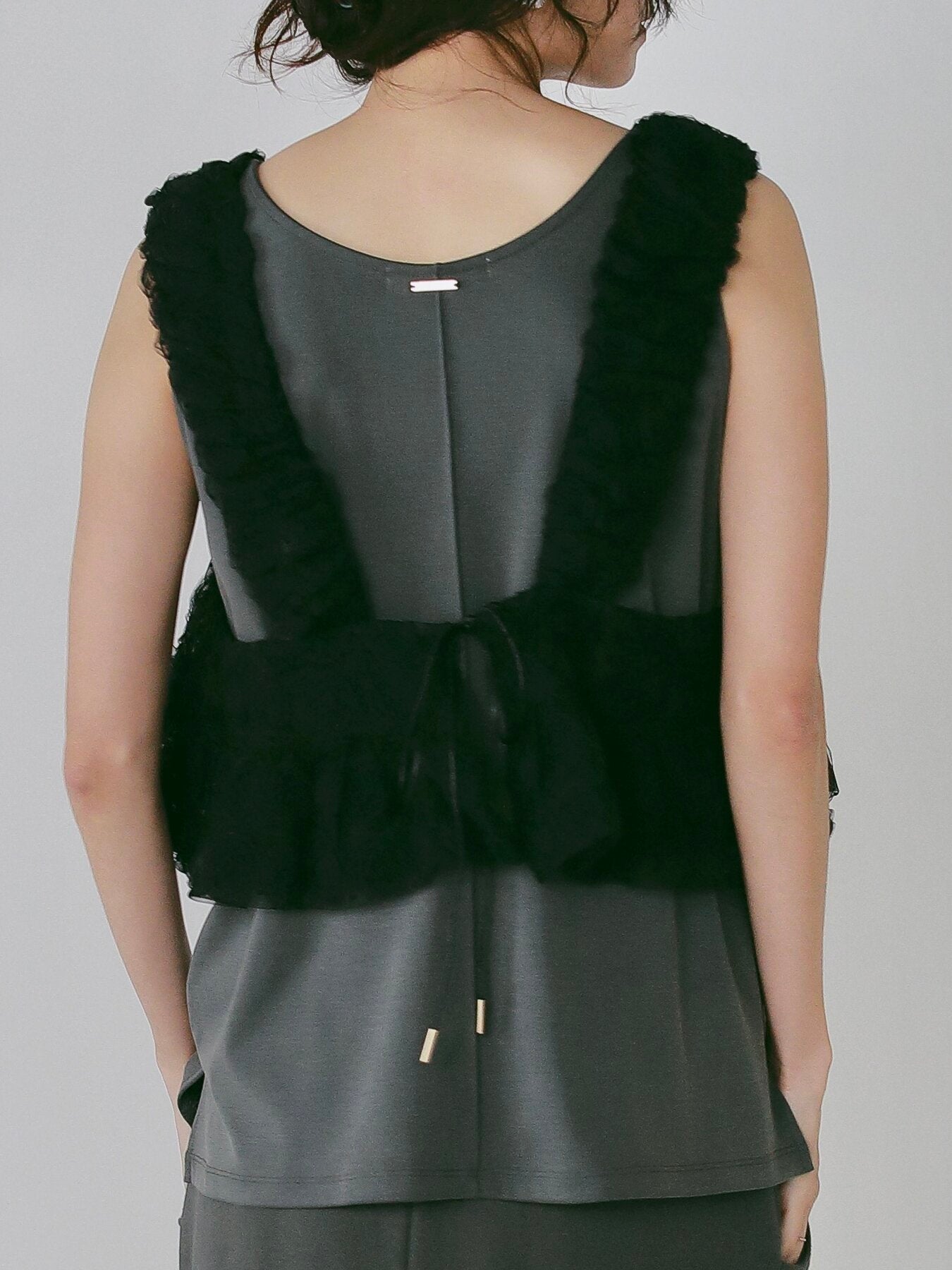 【CHIGNON】ロゼットドットチュールビスチェ/1266-680NH