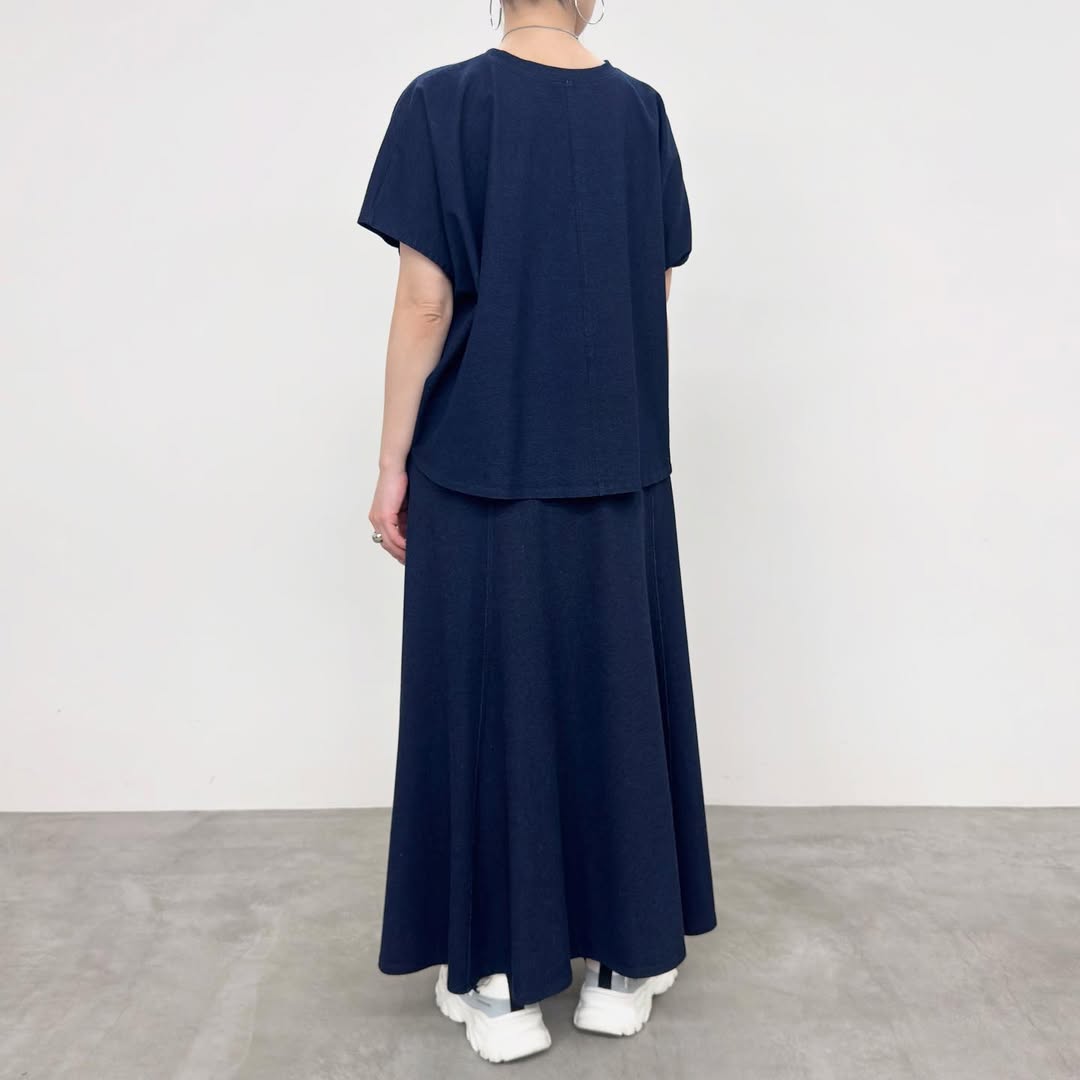 【NUS】スウェットデニムフレアスカート/552-36510