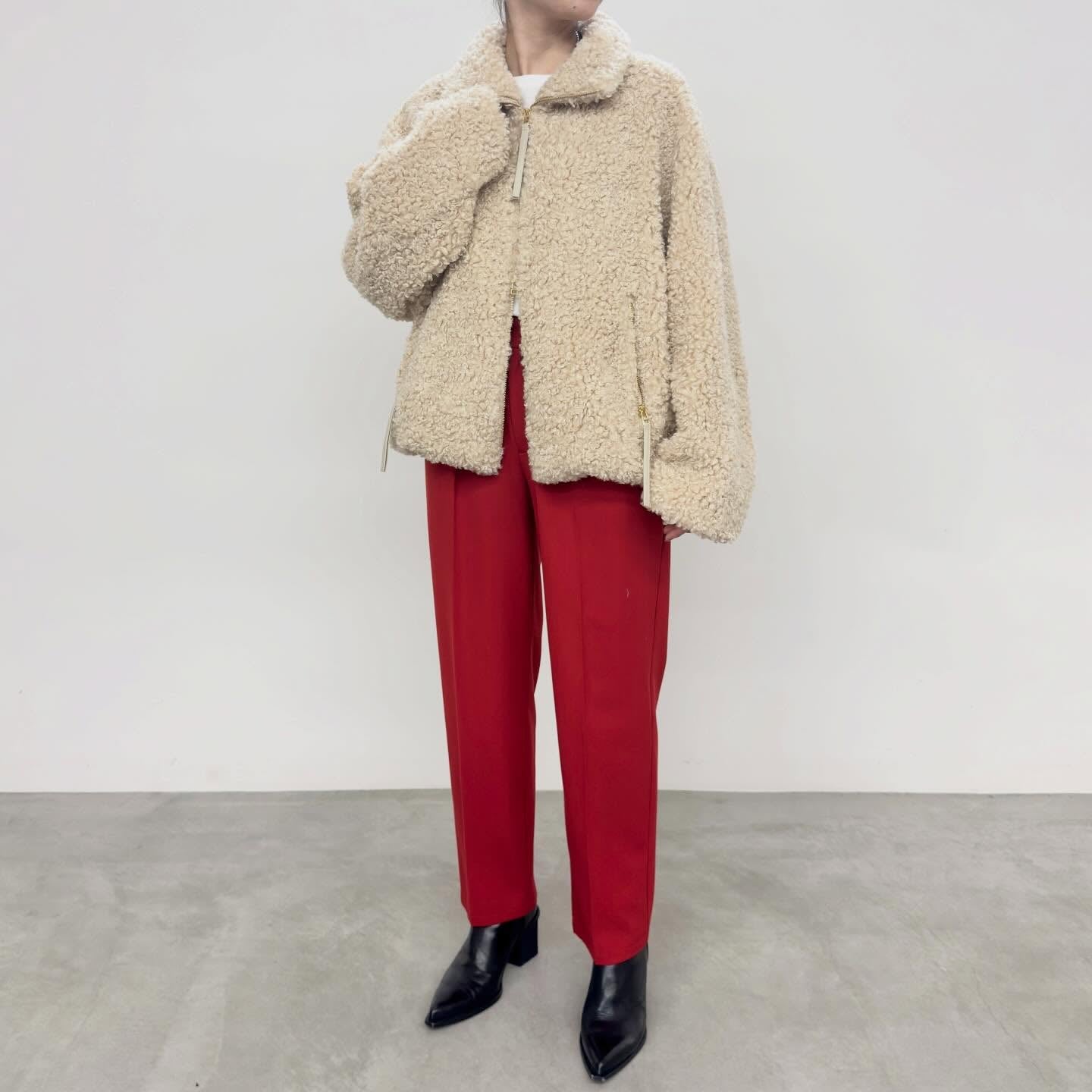 【NUS】ファインカールボアスタンドカラーブルゾン/662-34506