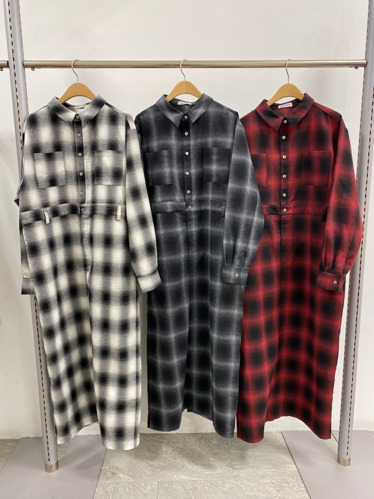 【ROSIEE】オンブレチェックワンピース/R792708