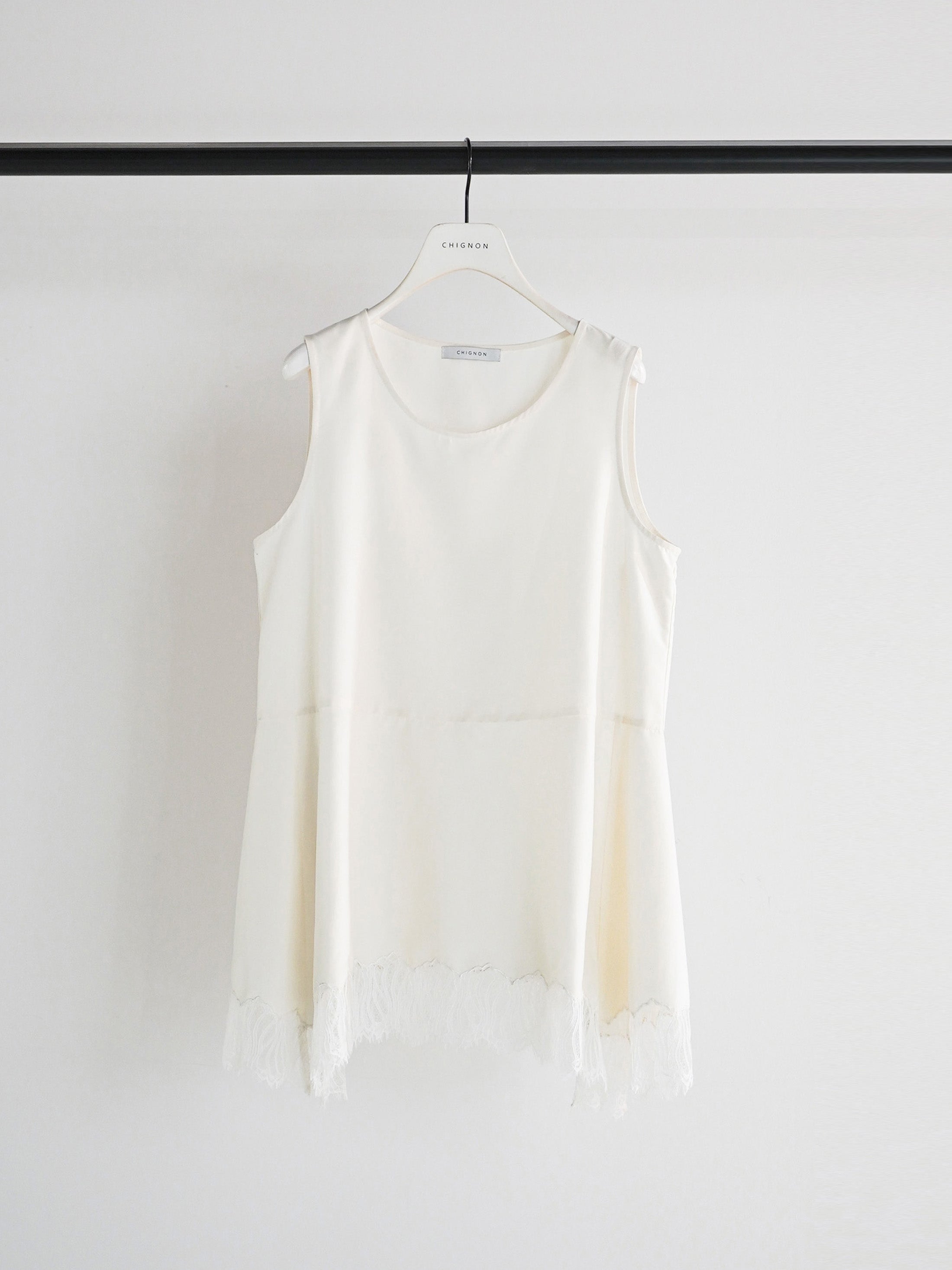 【CHIGNON】ヘムレースサテンタンク/1561-061NH