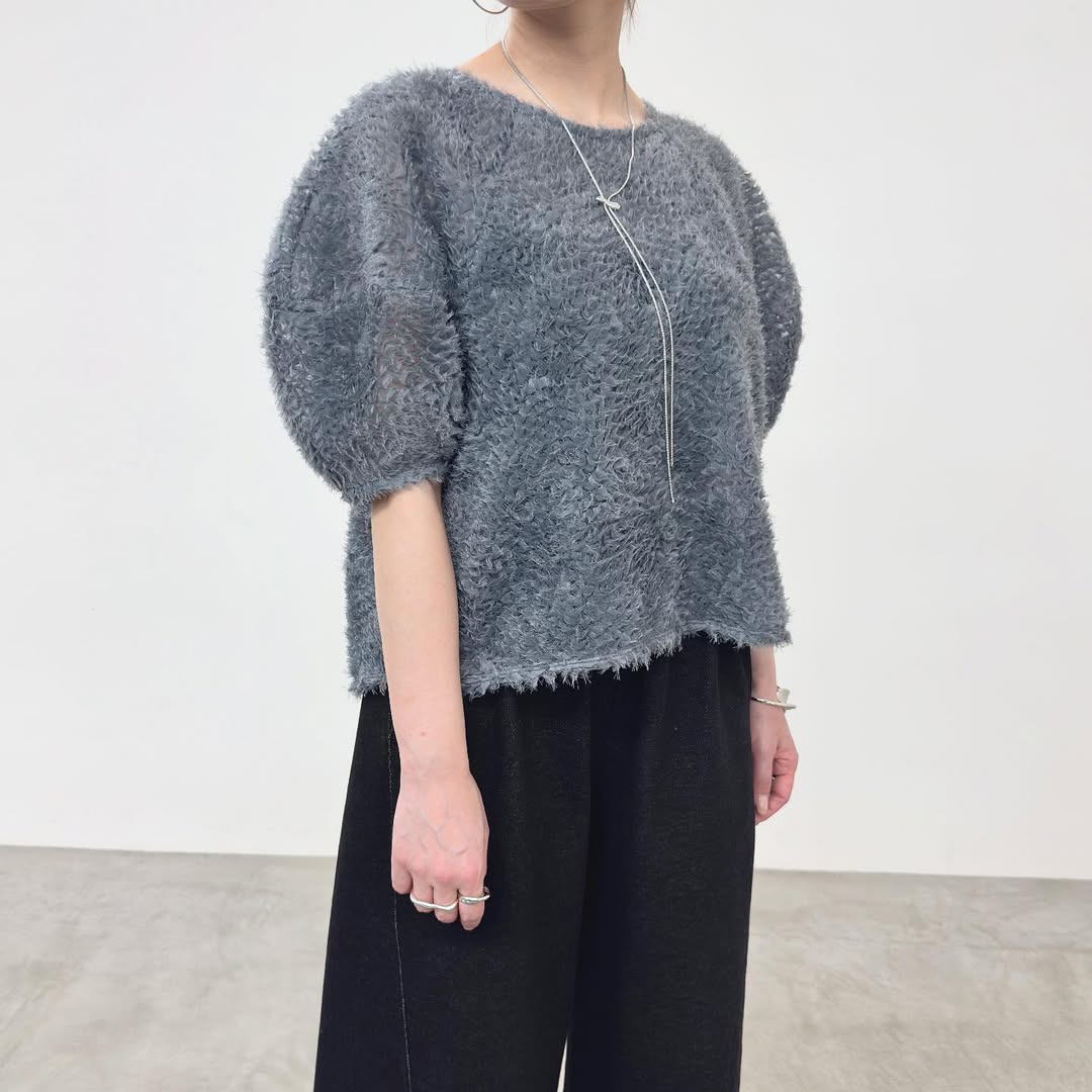 【NUS】UZUMAKIチュールランタンスリーブブラウス/550-35526