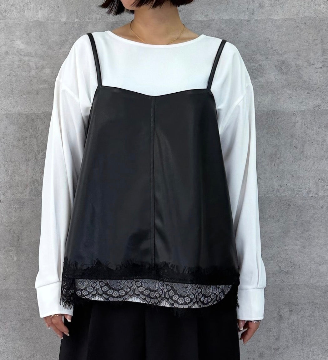 【再入荷予約】【Anna Kerry】フェイクレザーキャミソール/85264707