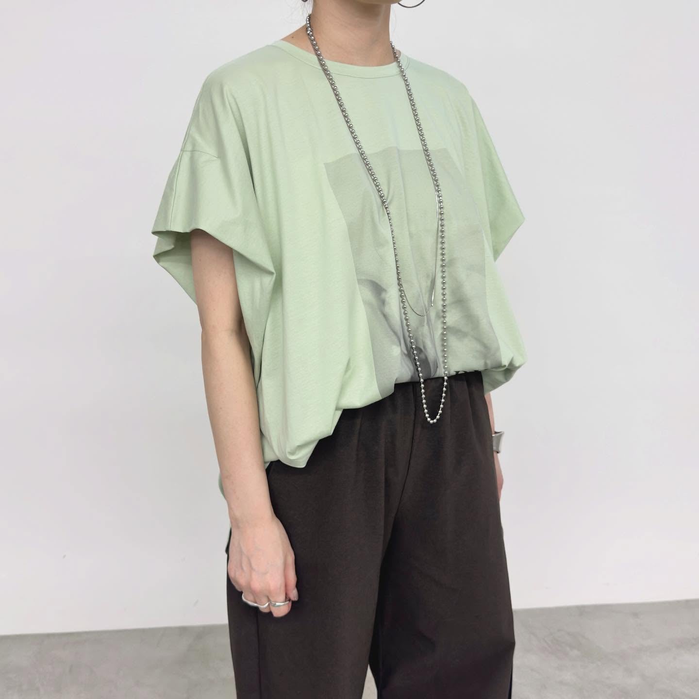 【NUS】コンパクトクールローレル天笠タックススリーブフォトTシャツ/610-35045