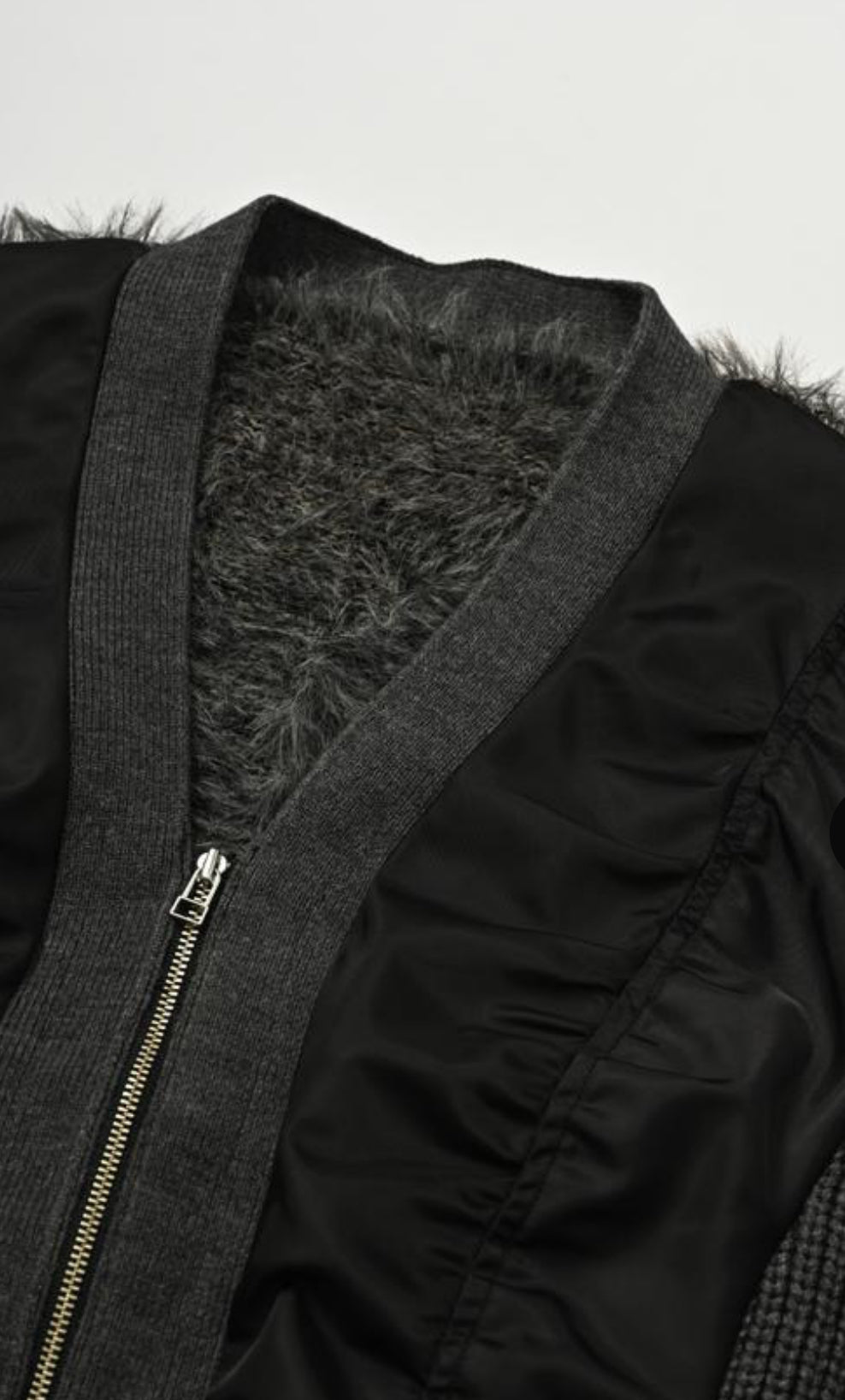 【akane】フェザーマテリアルMixブルゾン/25238-3586Q-W