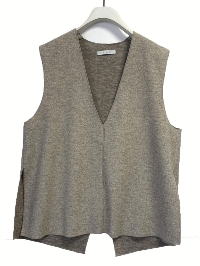 【CHIGNON】Wフェイスジャージジレ/1855-203KK