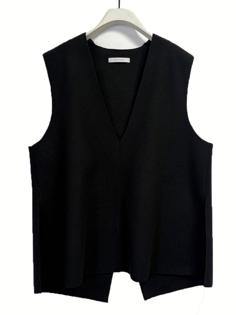 【CHIGNON】Wフェイスジャージジレ/1855-203KK