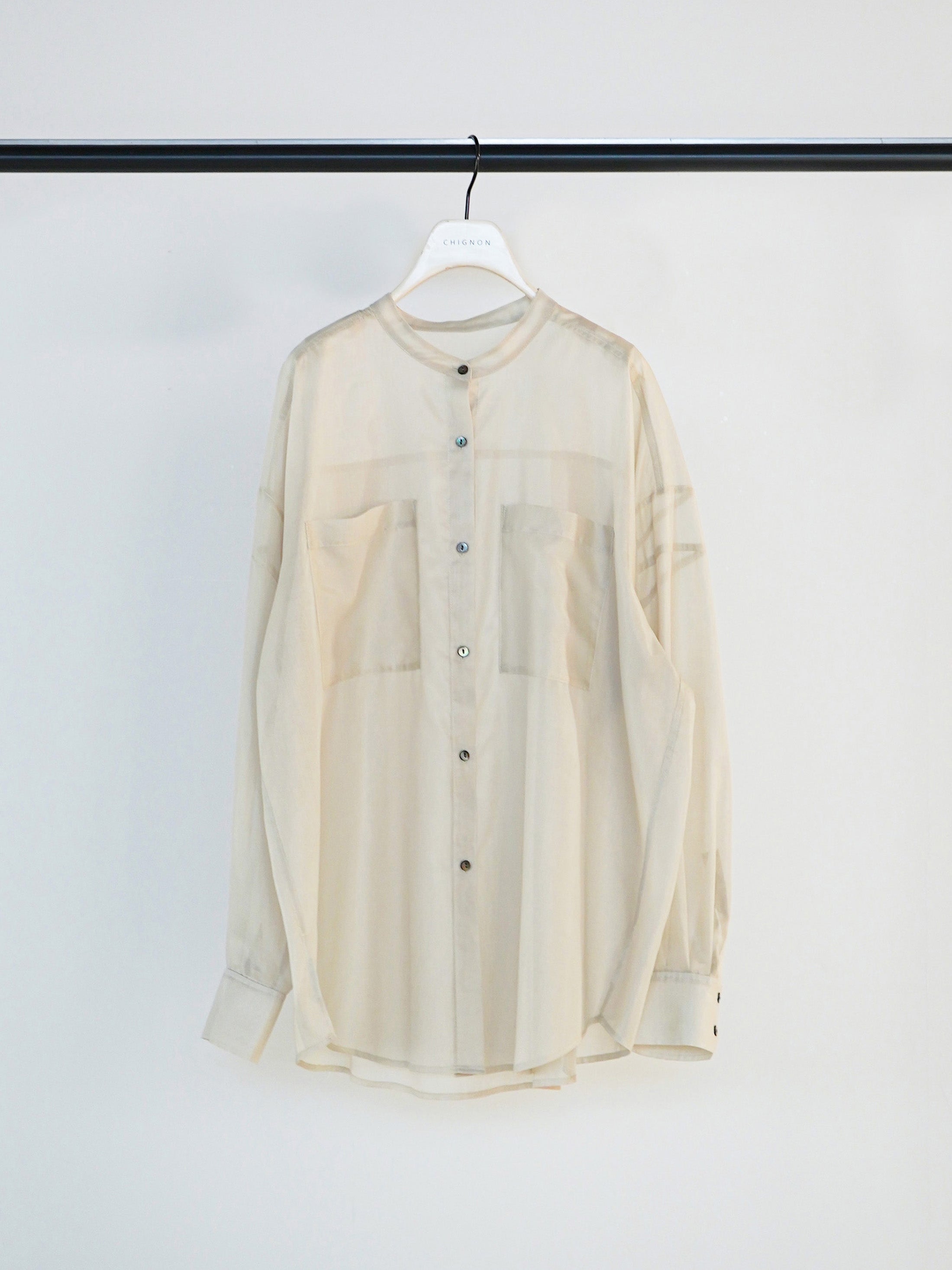【CHIGNON】シアーチンツオーバーシャツ/1861-004KK