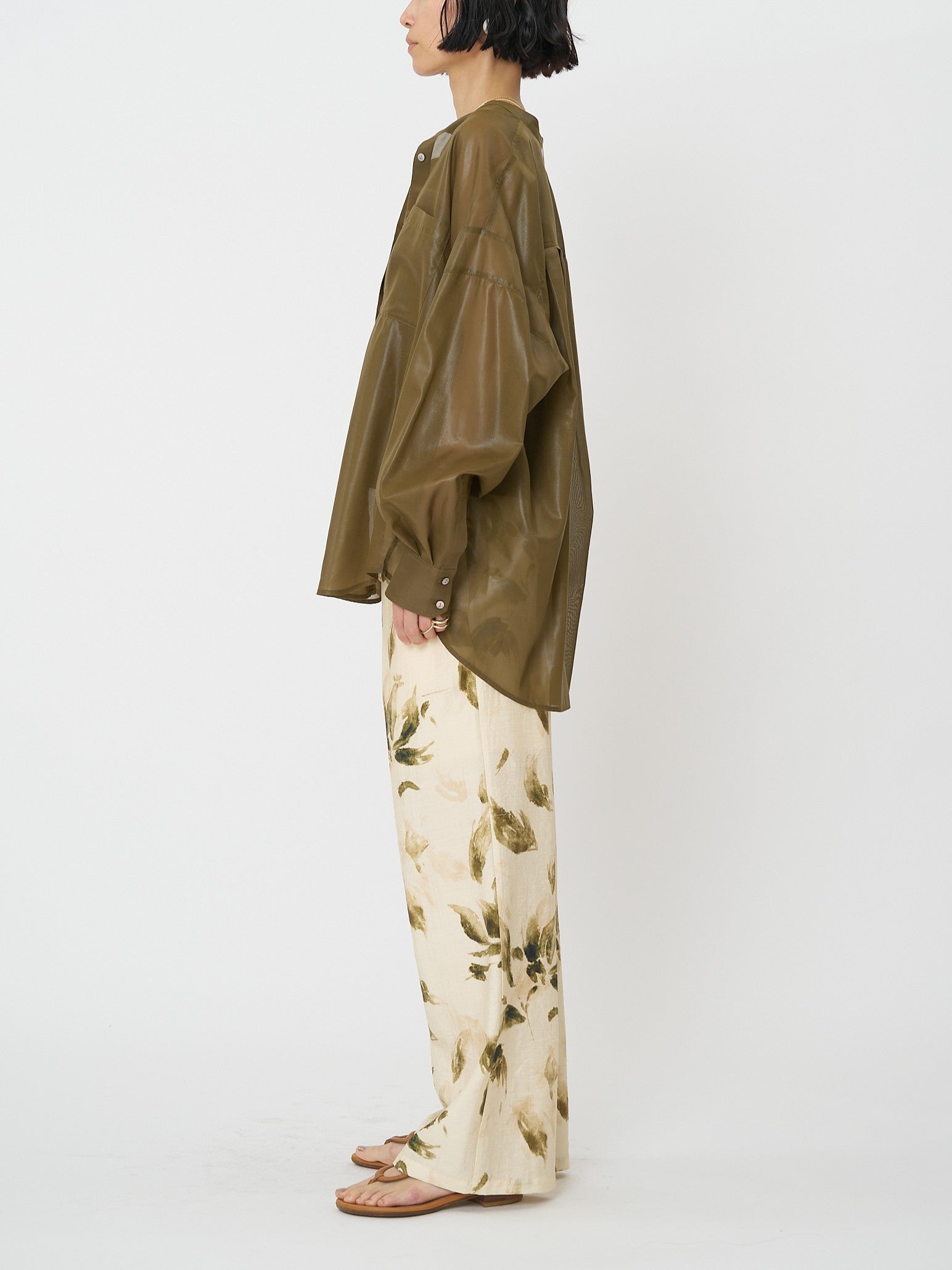 【CHIGNON】シアーチンツオーバーシャツ/1861-004KK