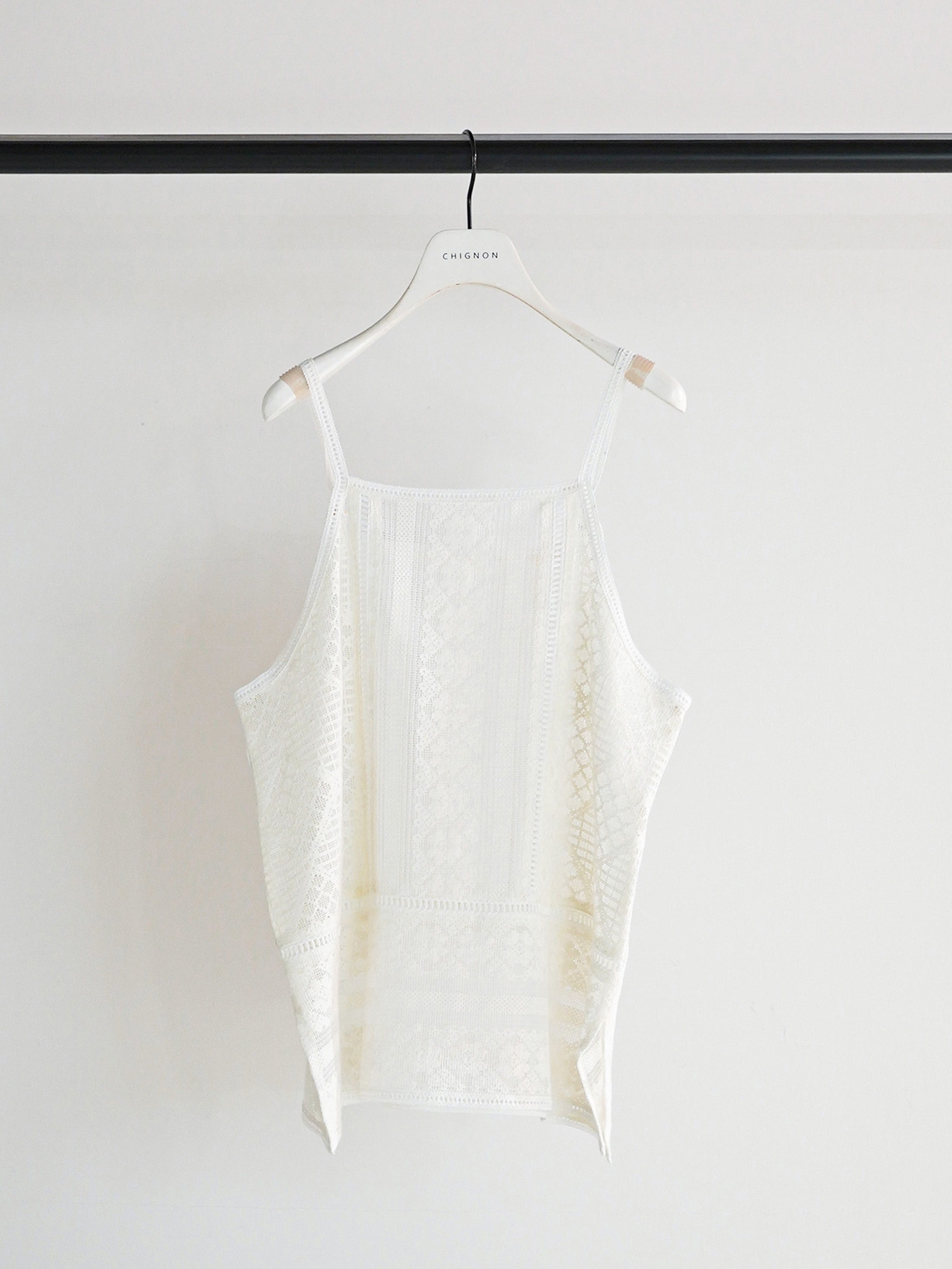 【CHIGNON】パッチワークレースキャミソール/1861-050BZ