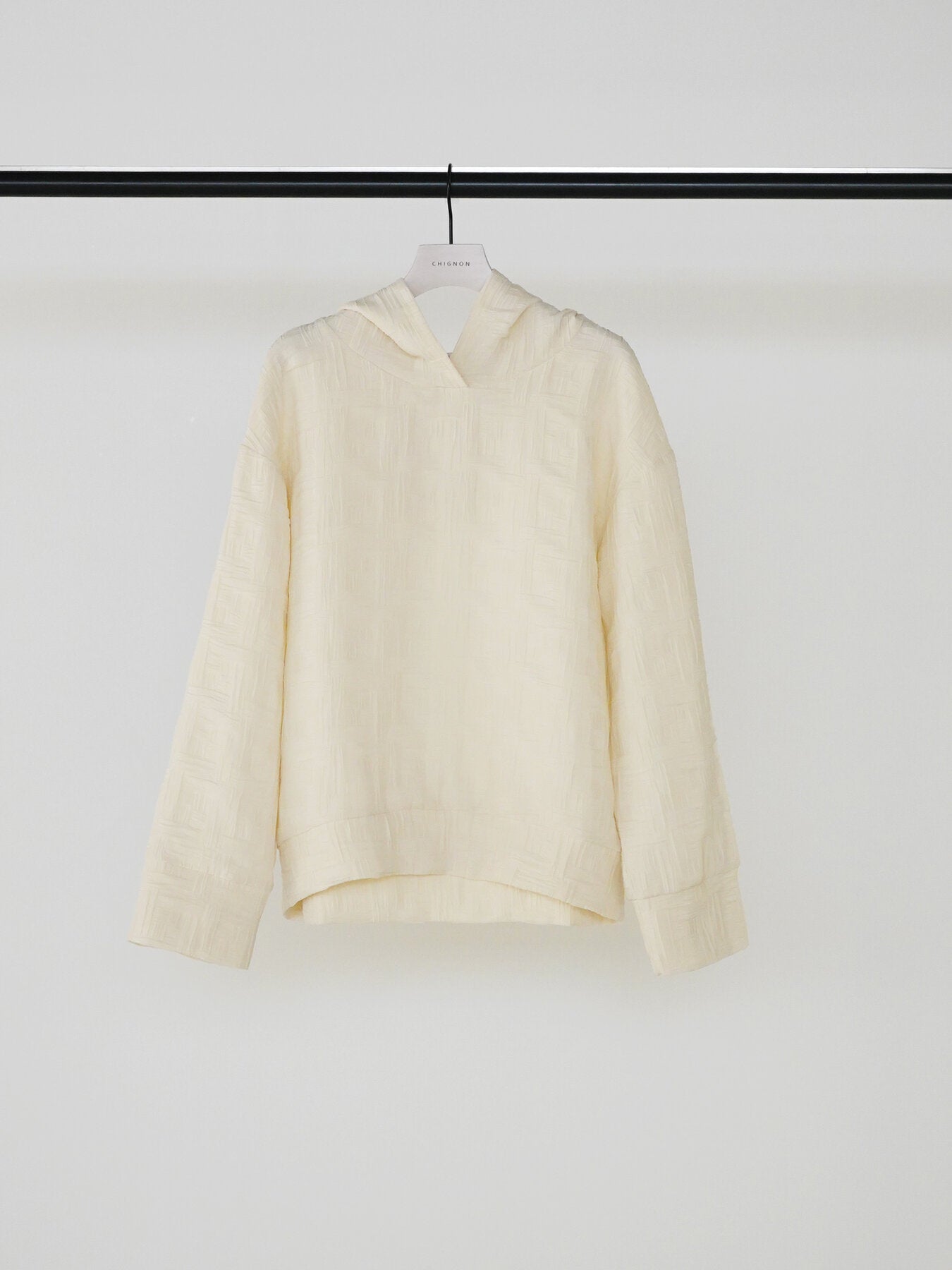 【CHIGNON】フクレチェックフーディープルオーバー/1965-319KK