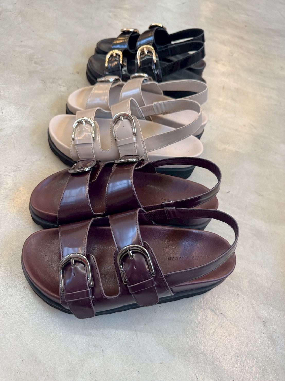 【ATELIER BRUGGE】Wバックルバックベルトサンダル/26ISM-08