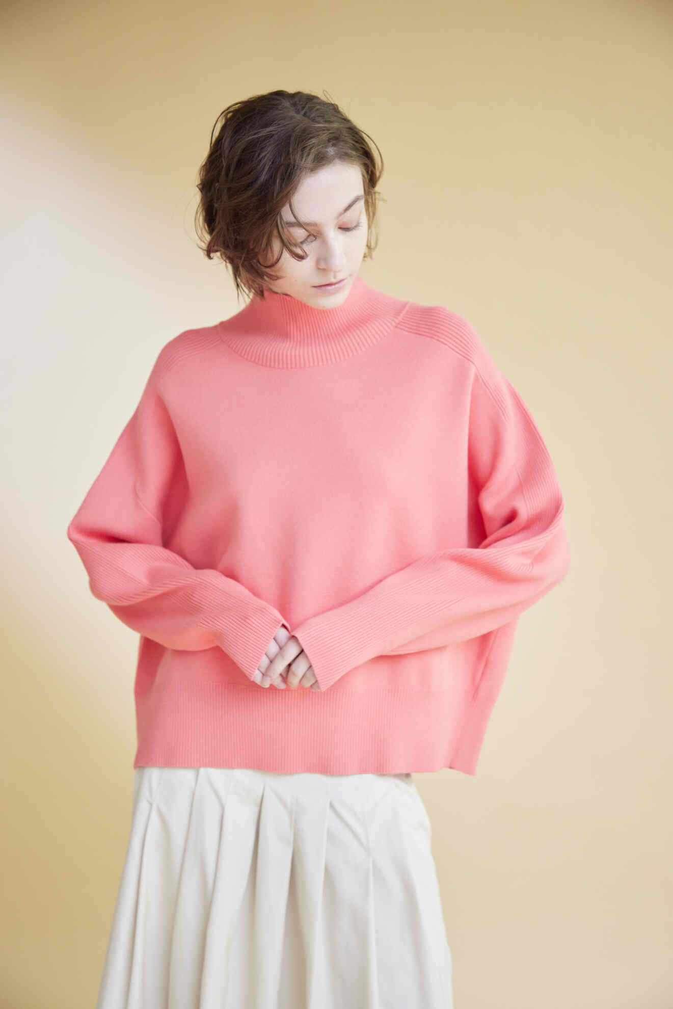 【SUGAR ROSE】リブデザインハイネックニット/246003