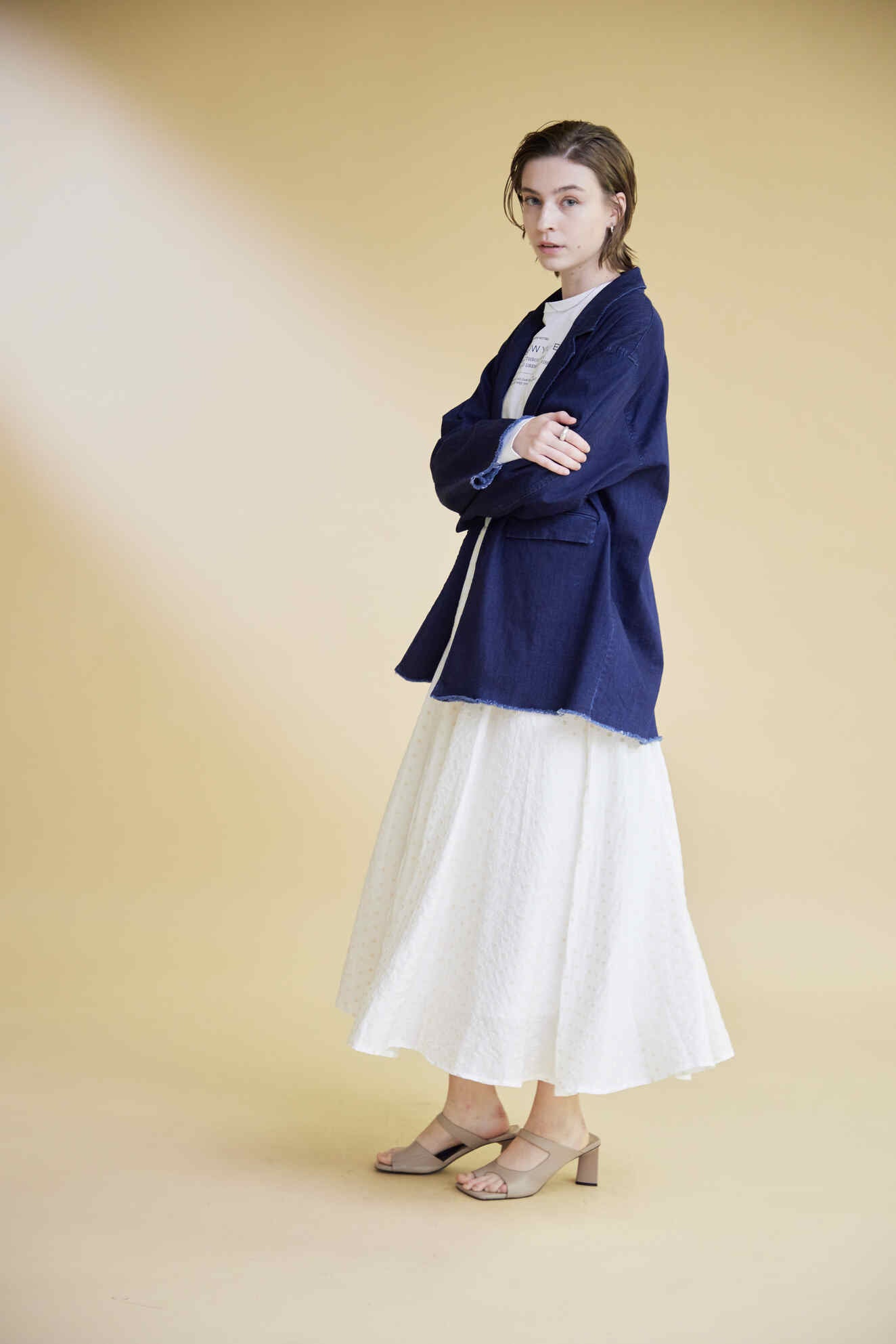 【SUGAR ROSE】ドット風刺繡フレアスカート/246031