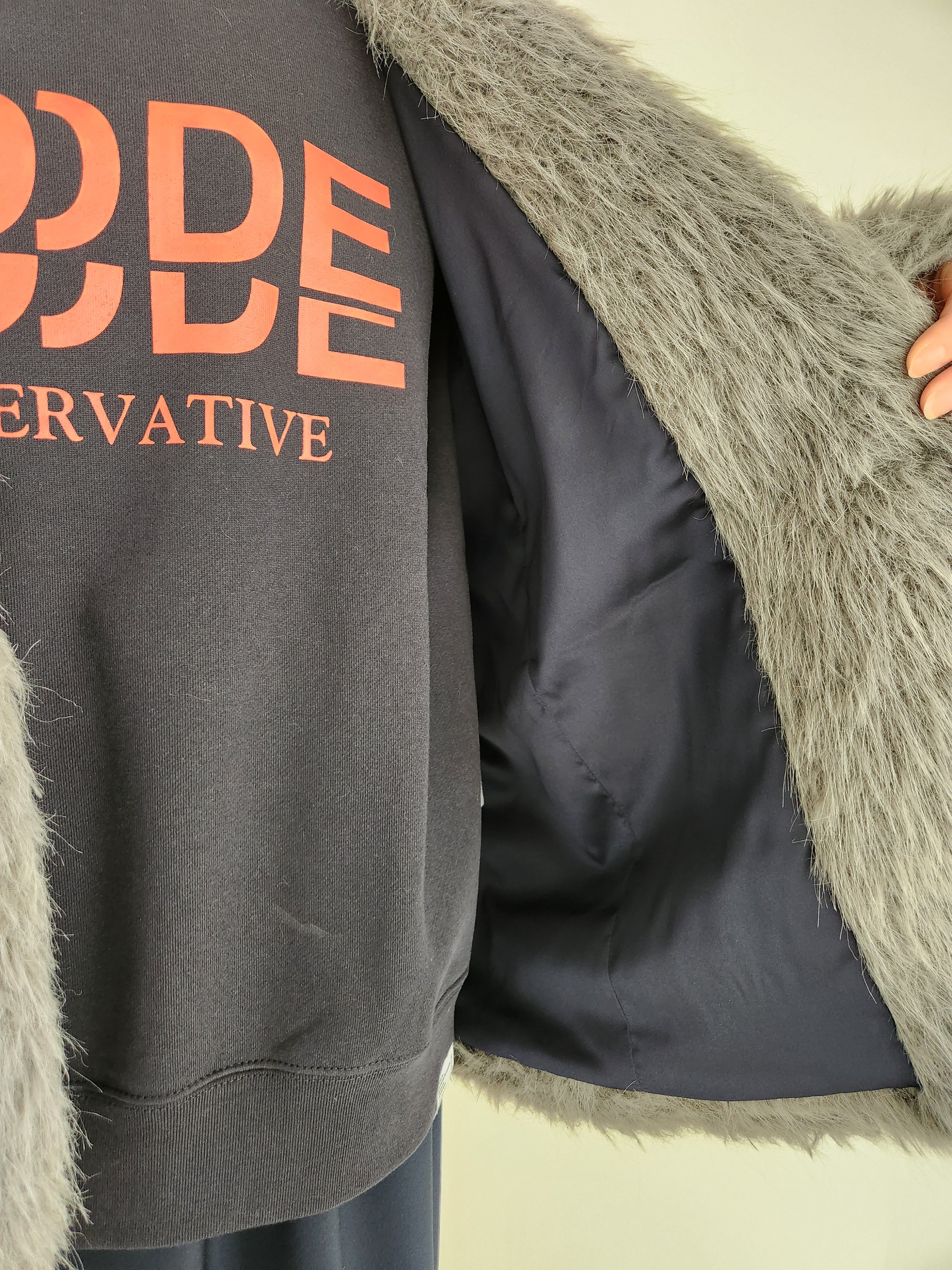 【Ordinary】シャギーカラーレスオーバージャケット/BO25-202J