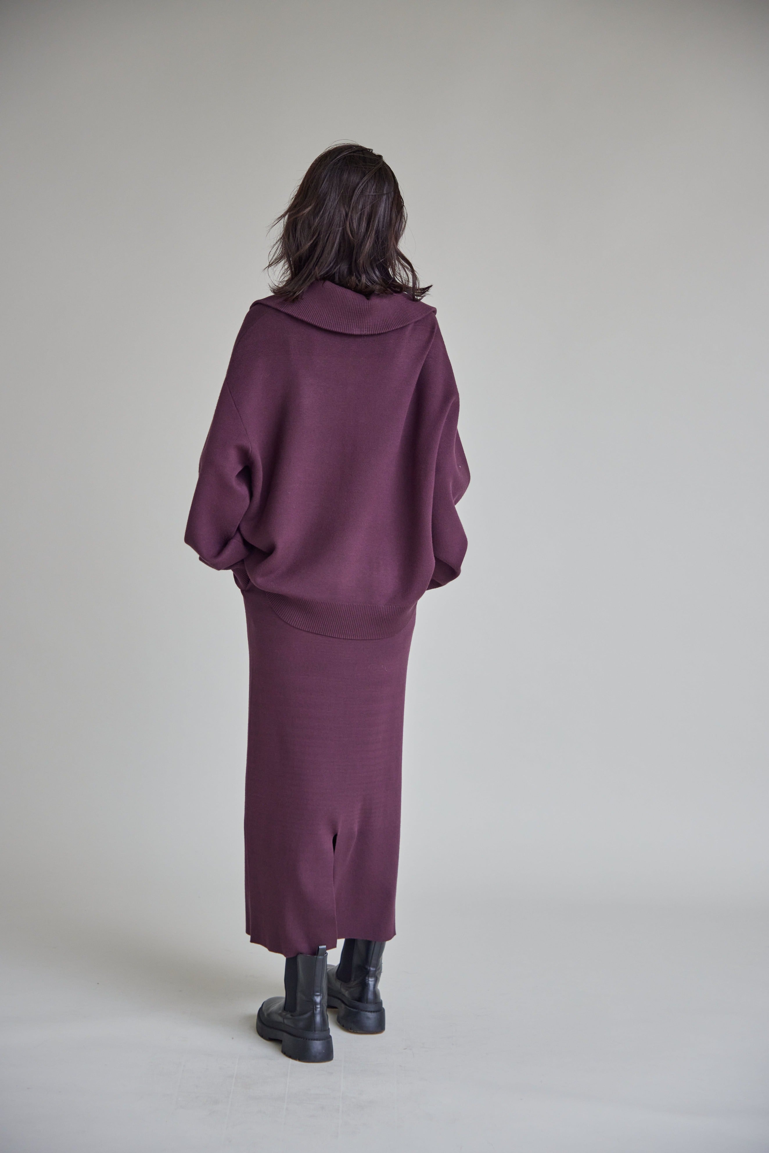 【SUGAR ROSE】Wジャガードハーフジッププルオーバー/256707