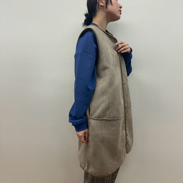 【C'EST MOI】フェイクムートンベストリバーシブル/20256603