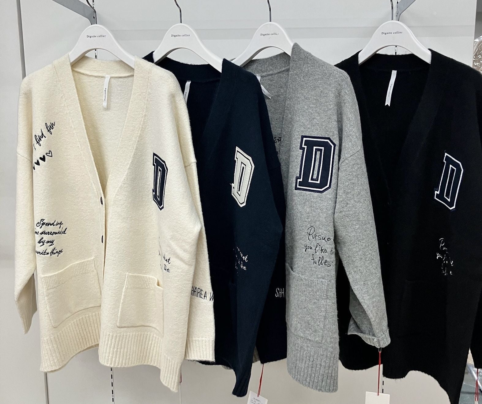 【Dignite Collier】刺繡ニットカーディガン/80256571