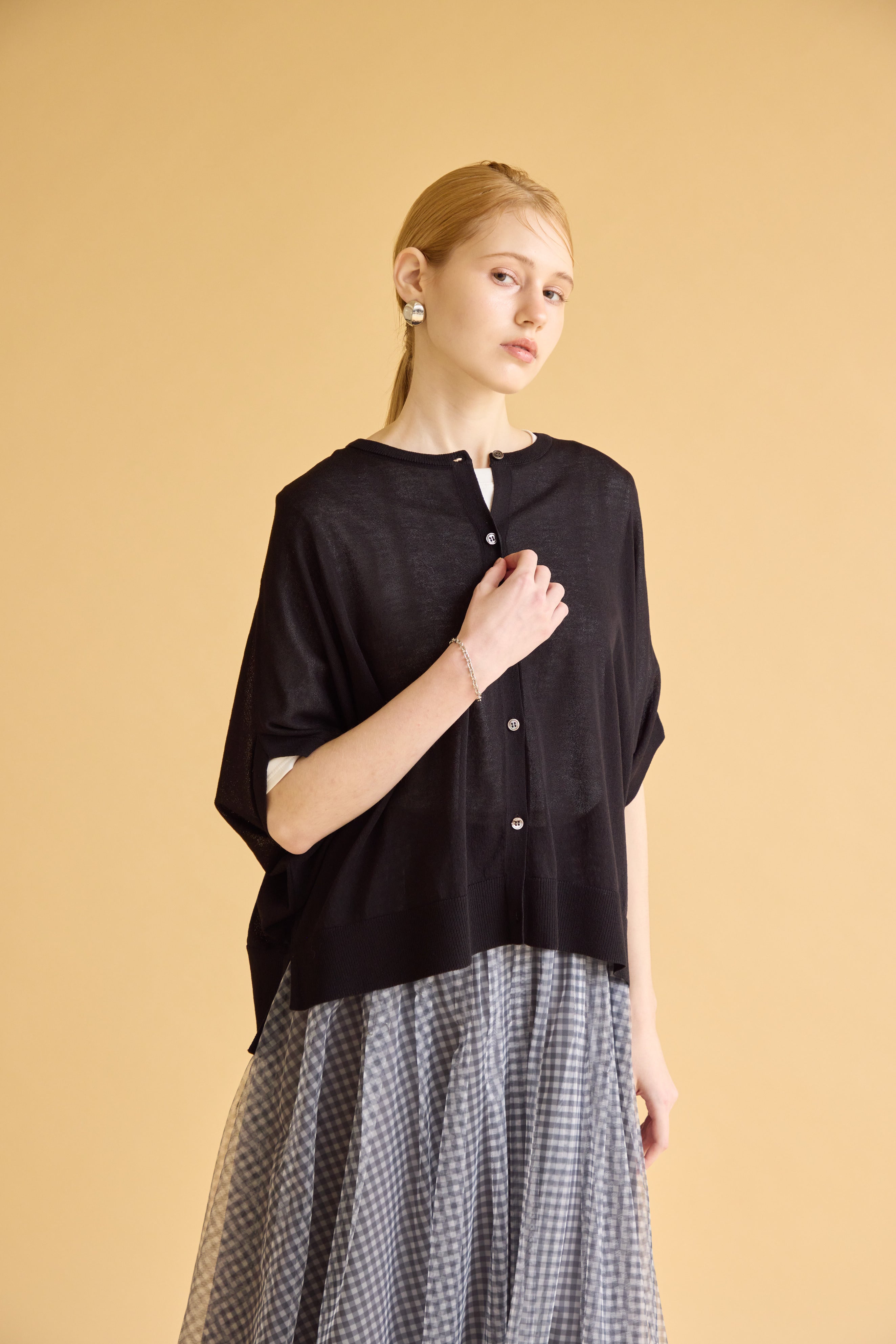 【SUGAR ROSE】ポンチョクルーカーディガン/266100