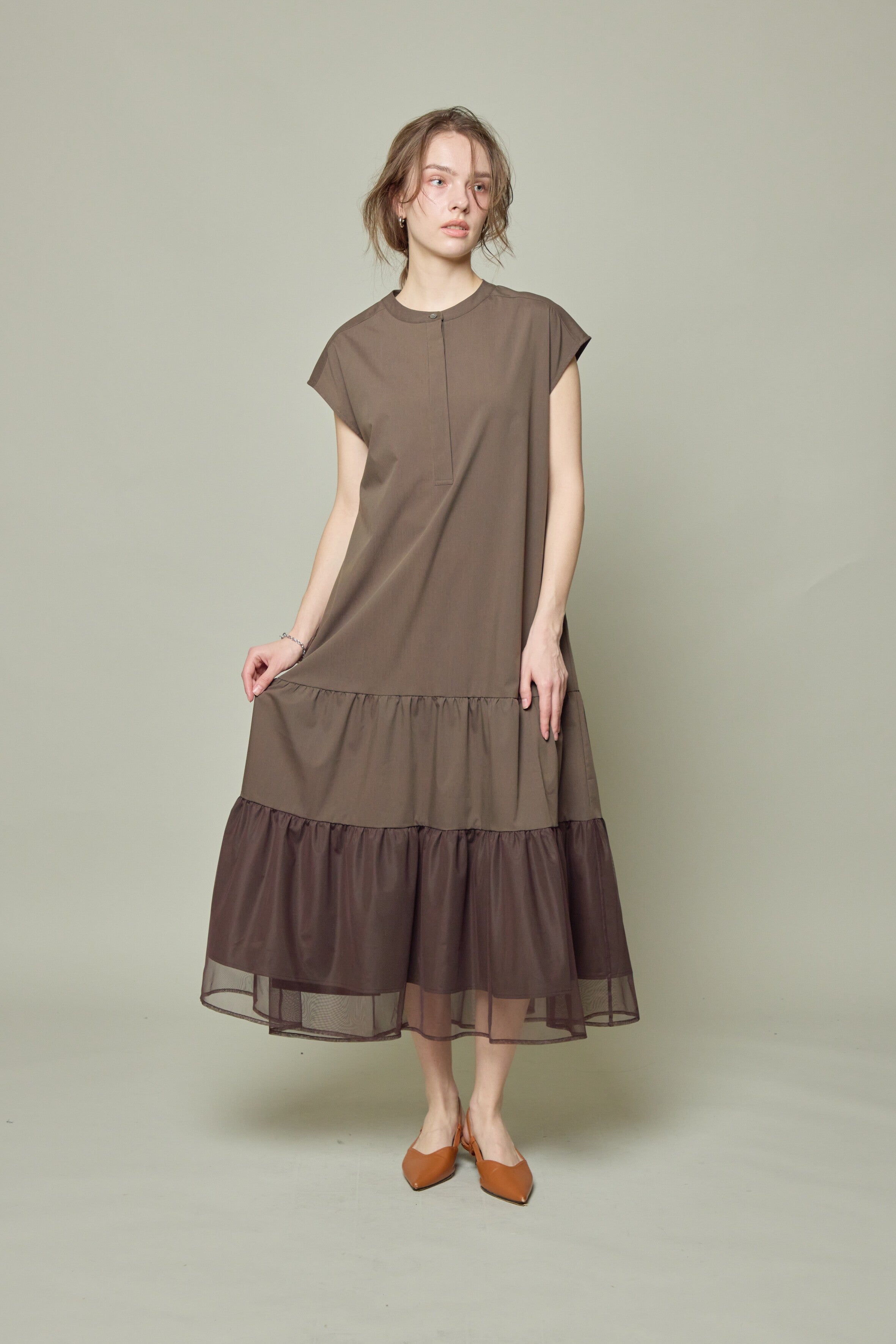 【SUGAR ROSE】裾メッシュティアードワンピース/268359