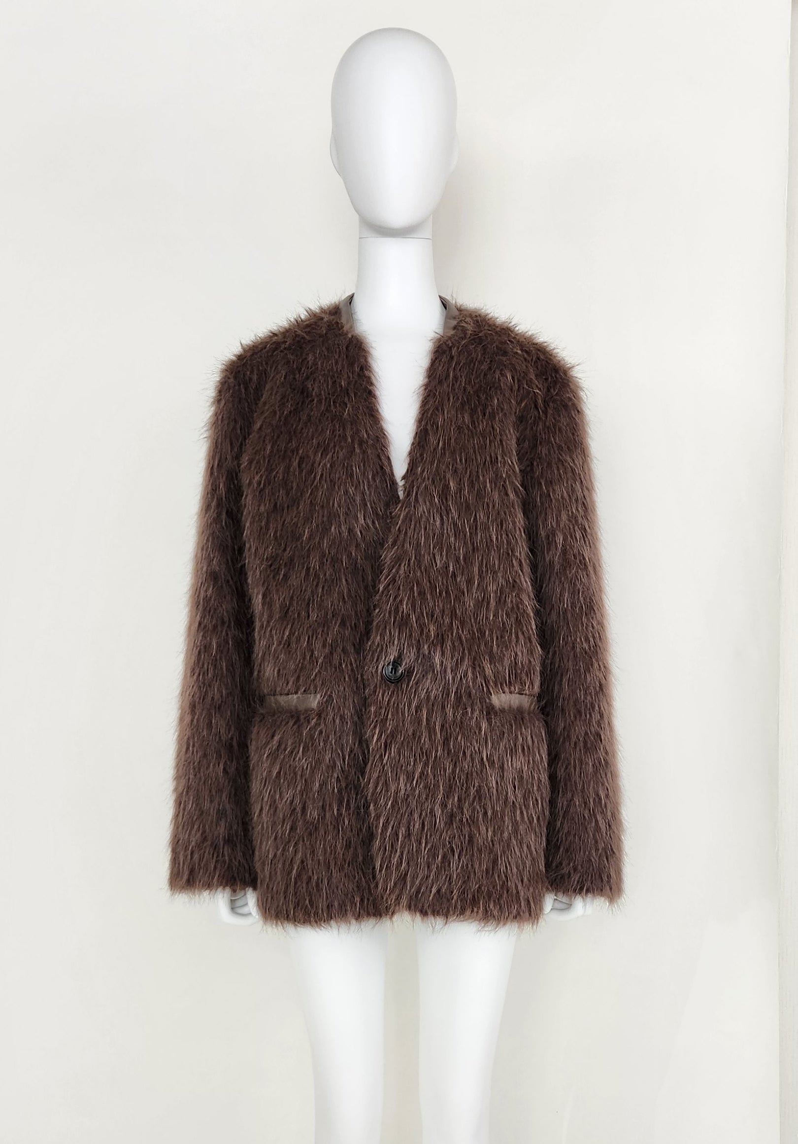 【Ordinary】シャギーカラーレスオーバージャケット/BO25-202J