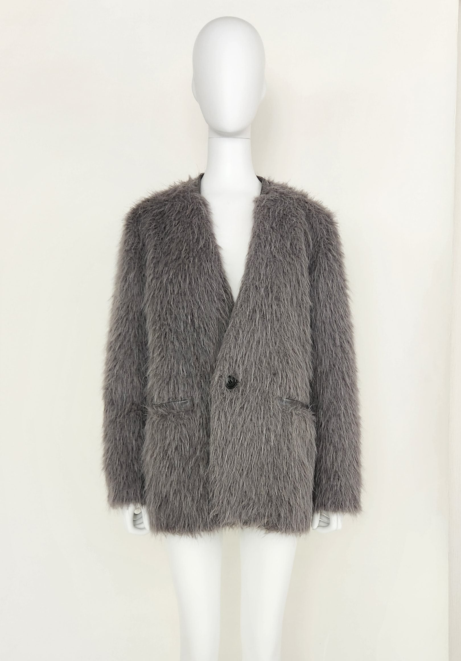 【Ordinary】シャギーカラーレスオーバージャケット/BO25-202J