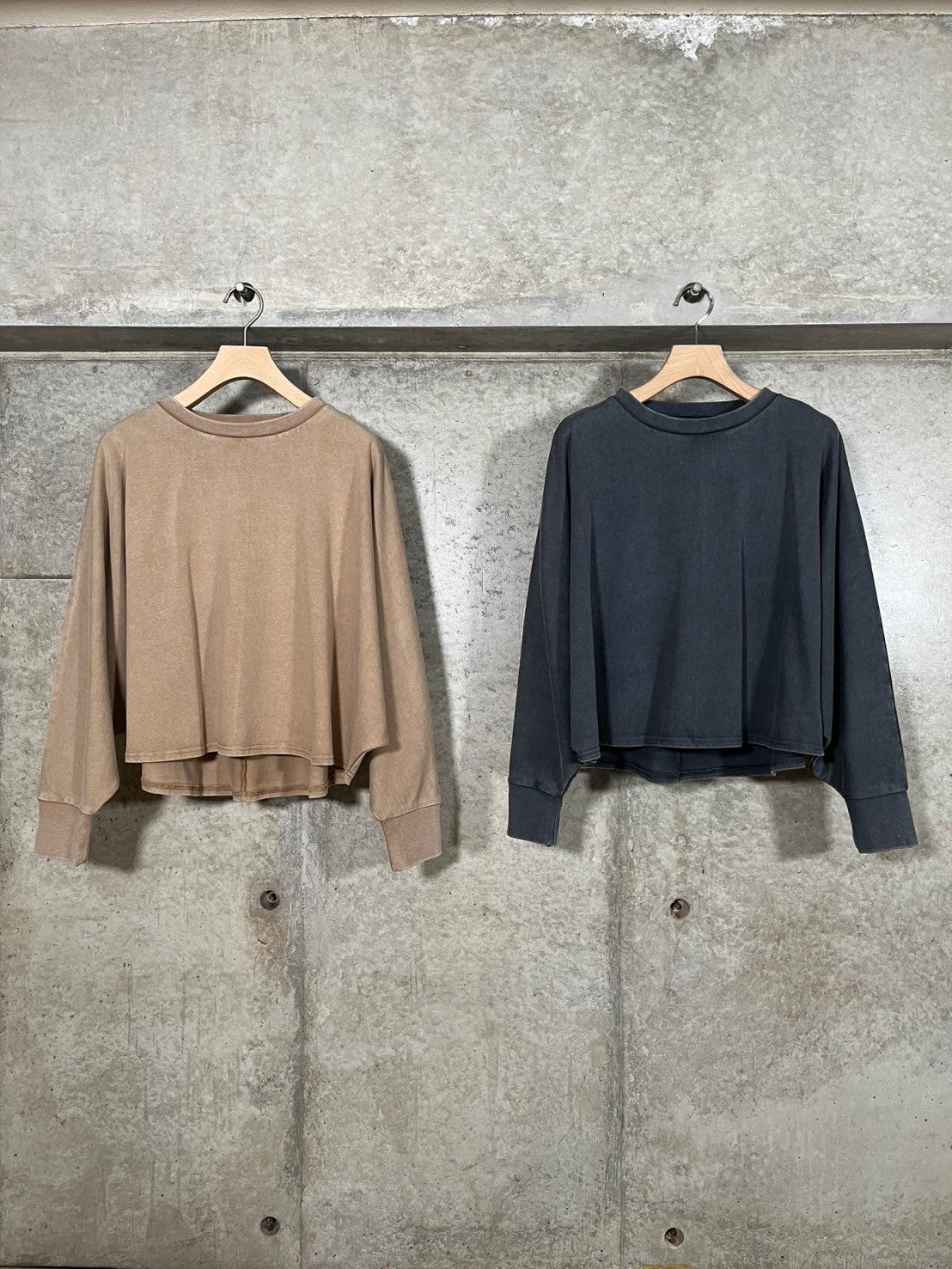 【RILATO】ピグメント加工クロップド丈ドルマンT/R25398