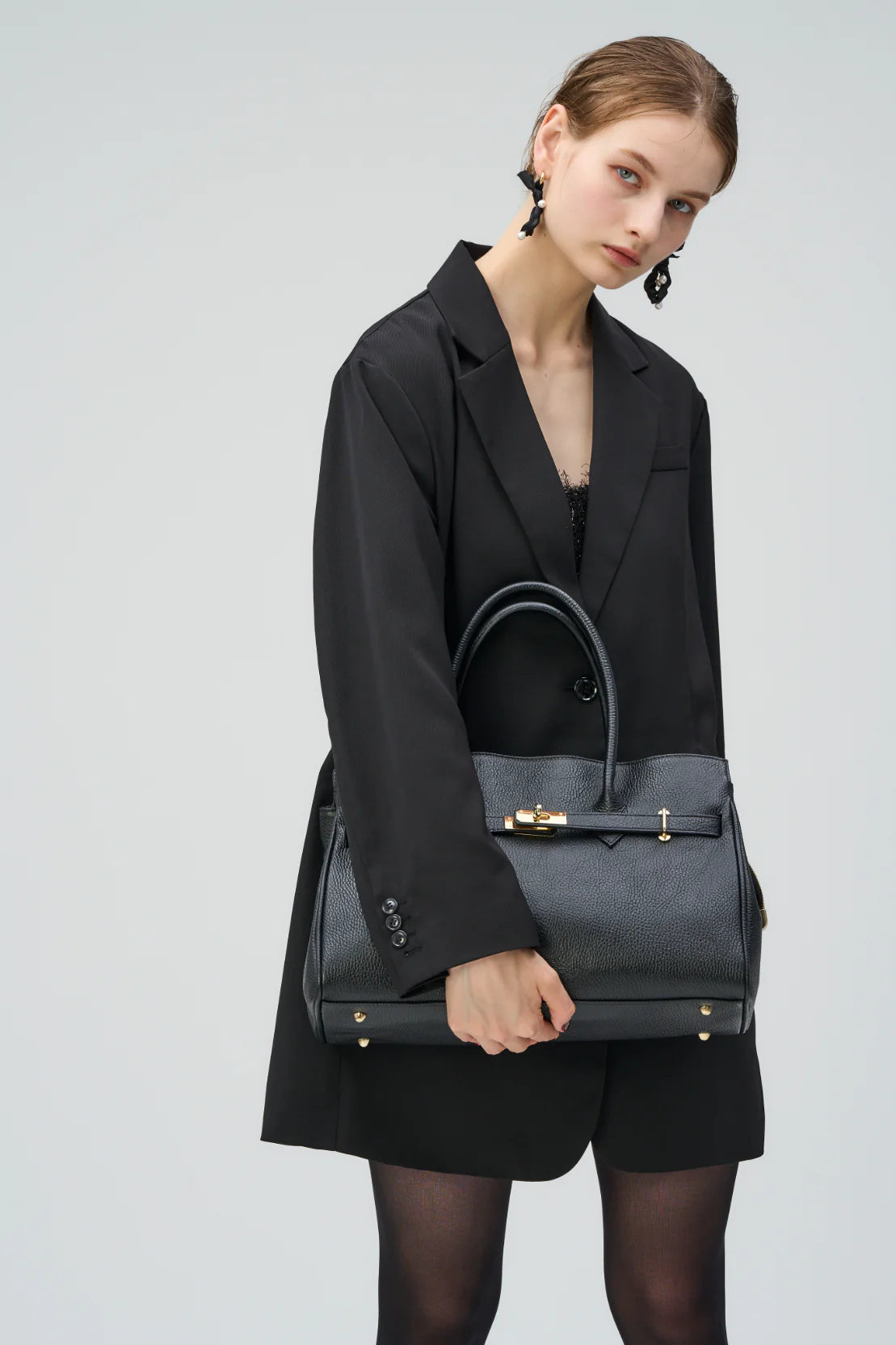 【MILLELA FIRENZE】金具付きレザートートバッグ/10280522