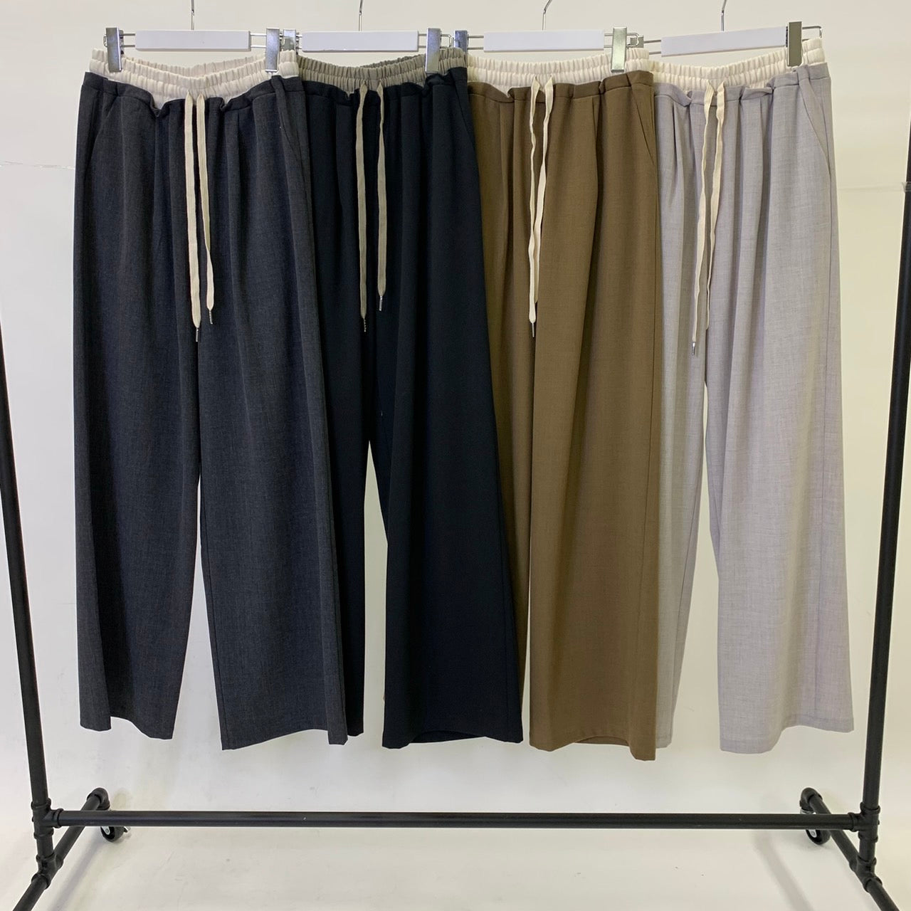 【SUGAR ROSE】ダブルウエストドロストワイドパンツ/ 243753